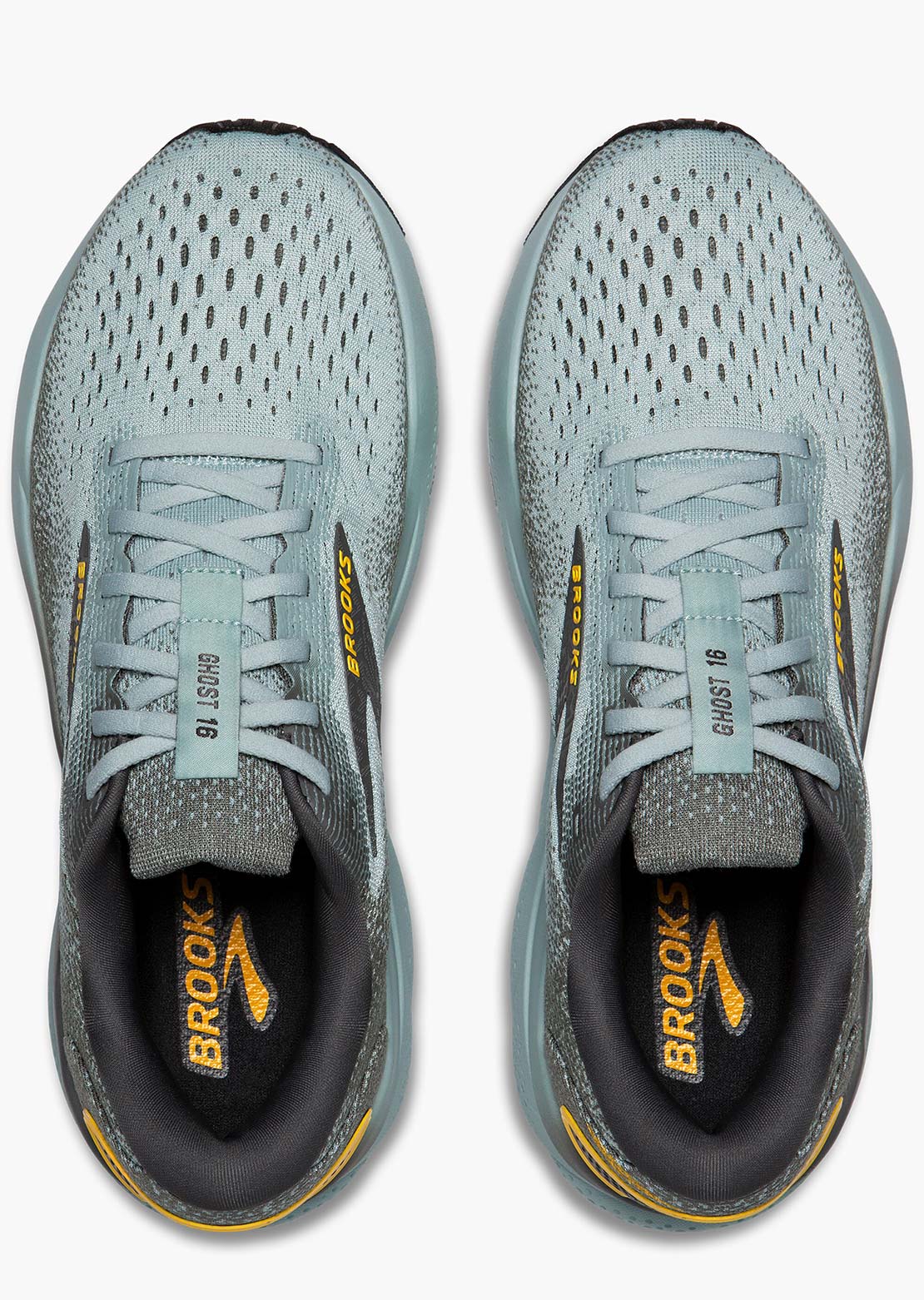 Brooks Men's Ghost 16 Running Shoes Cloud Grey/Gold