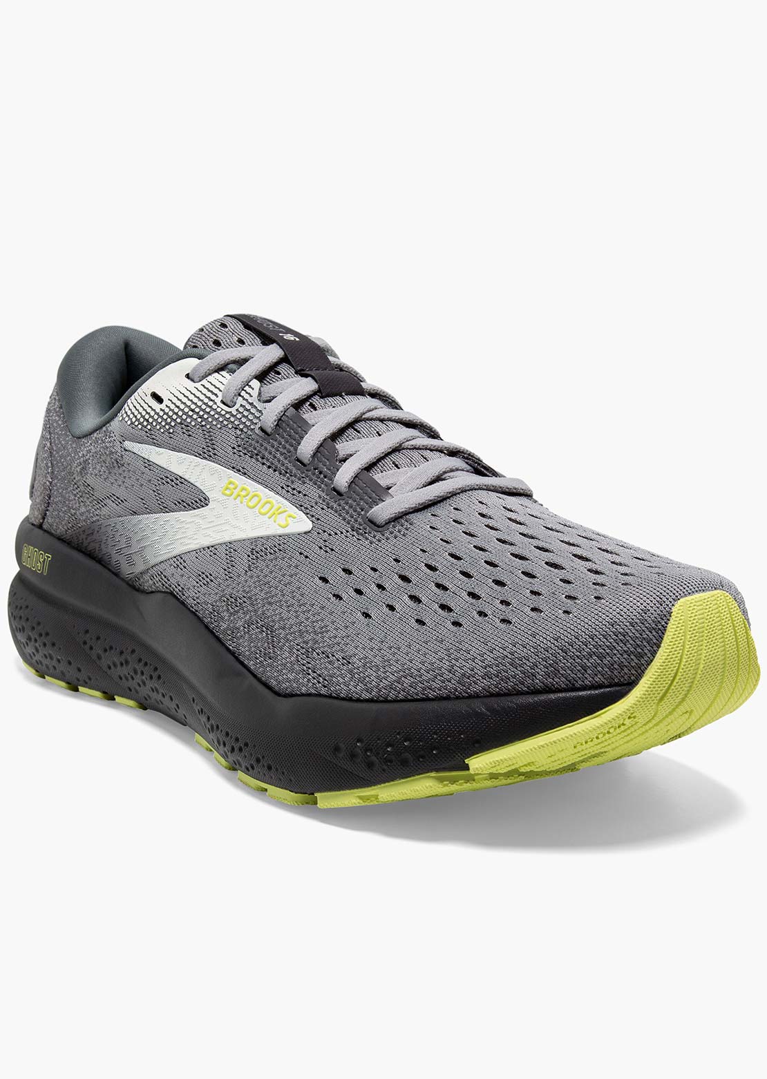 Brooks Men's Ghost 16 Running Shoes Primer Grey/Lime