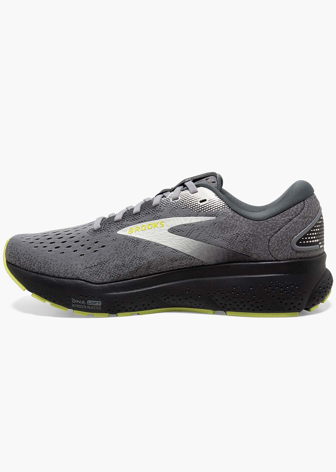Brooks Men's Ghost 16 Running Shoes Primer Grey/Lime