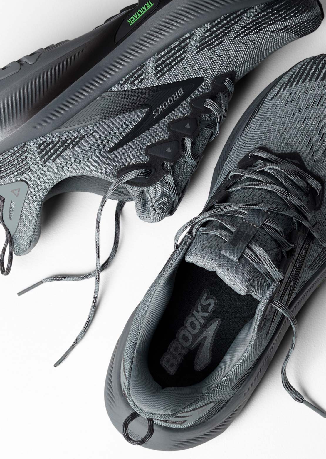 Brooks Men's Ghost Trail Running Shoes Gray/Gray/Blackened Pearl