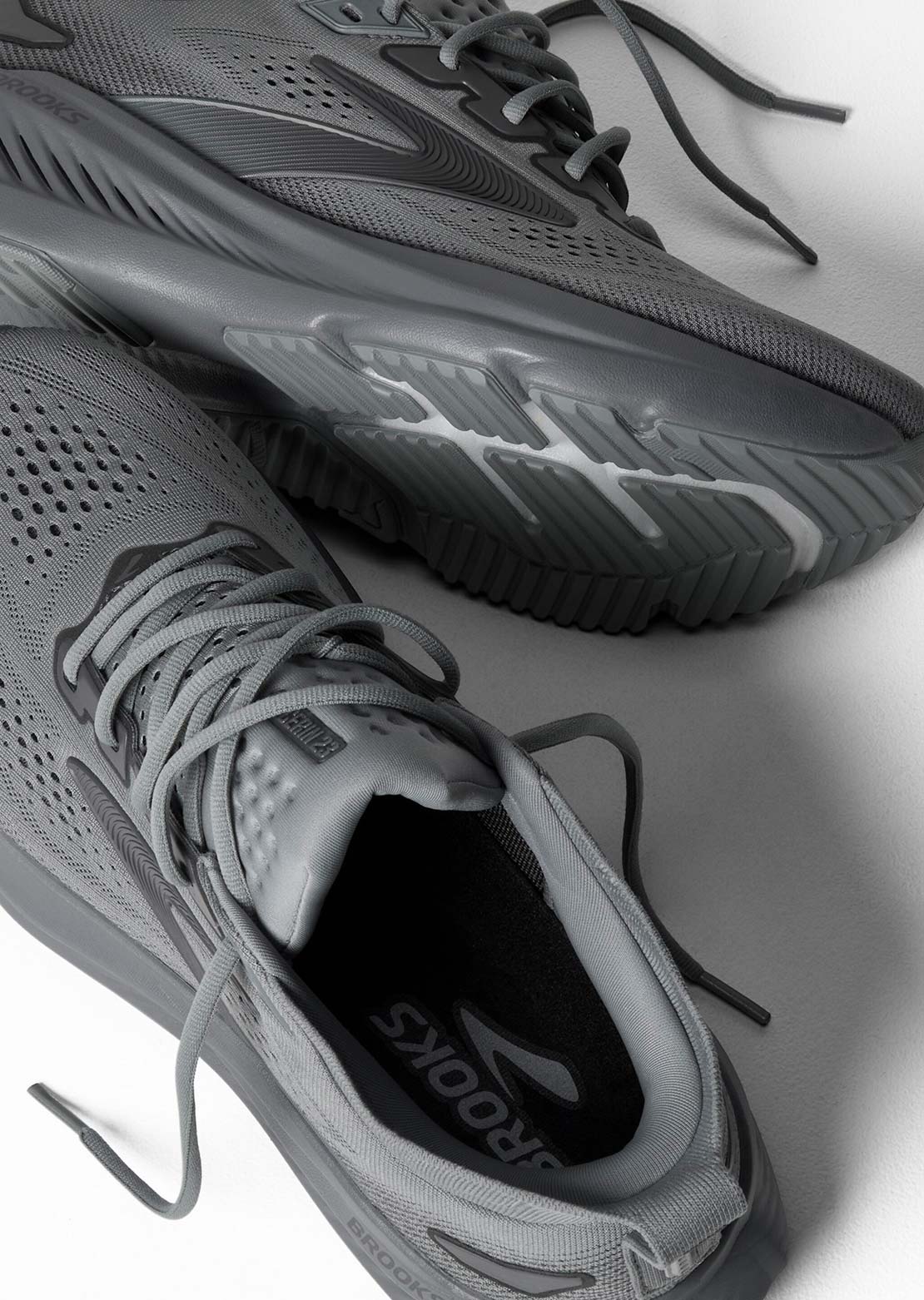 Brooks Men's Glycerin 23 Running Shoes Grey/Blackened Pearl/Black