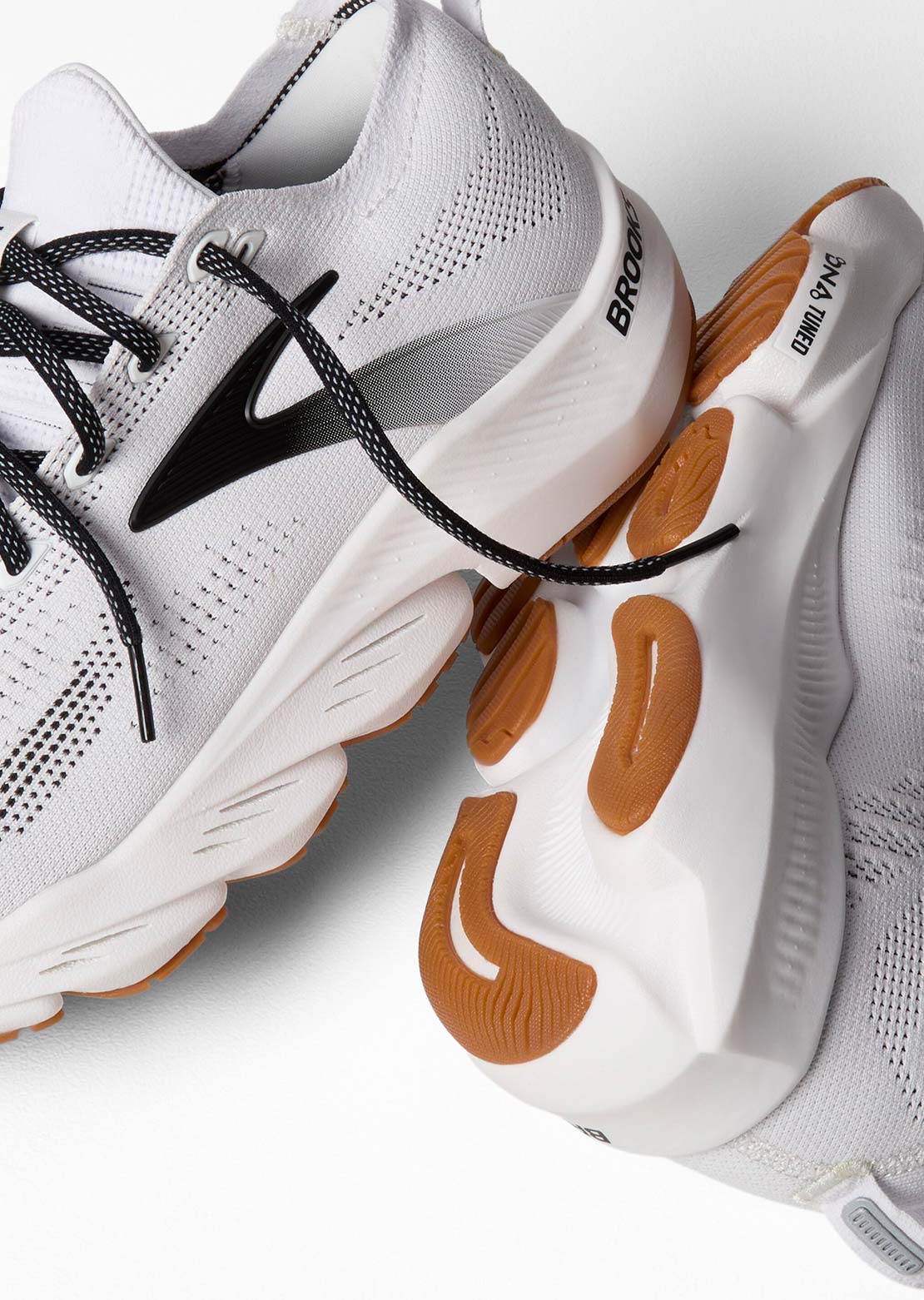 Brooks Men's Glycerin Flex Running Shoes White/Black/Gum
