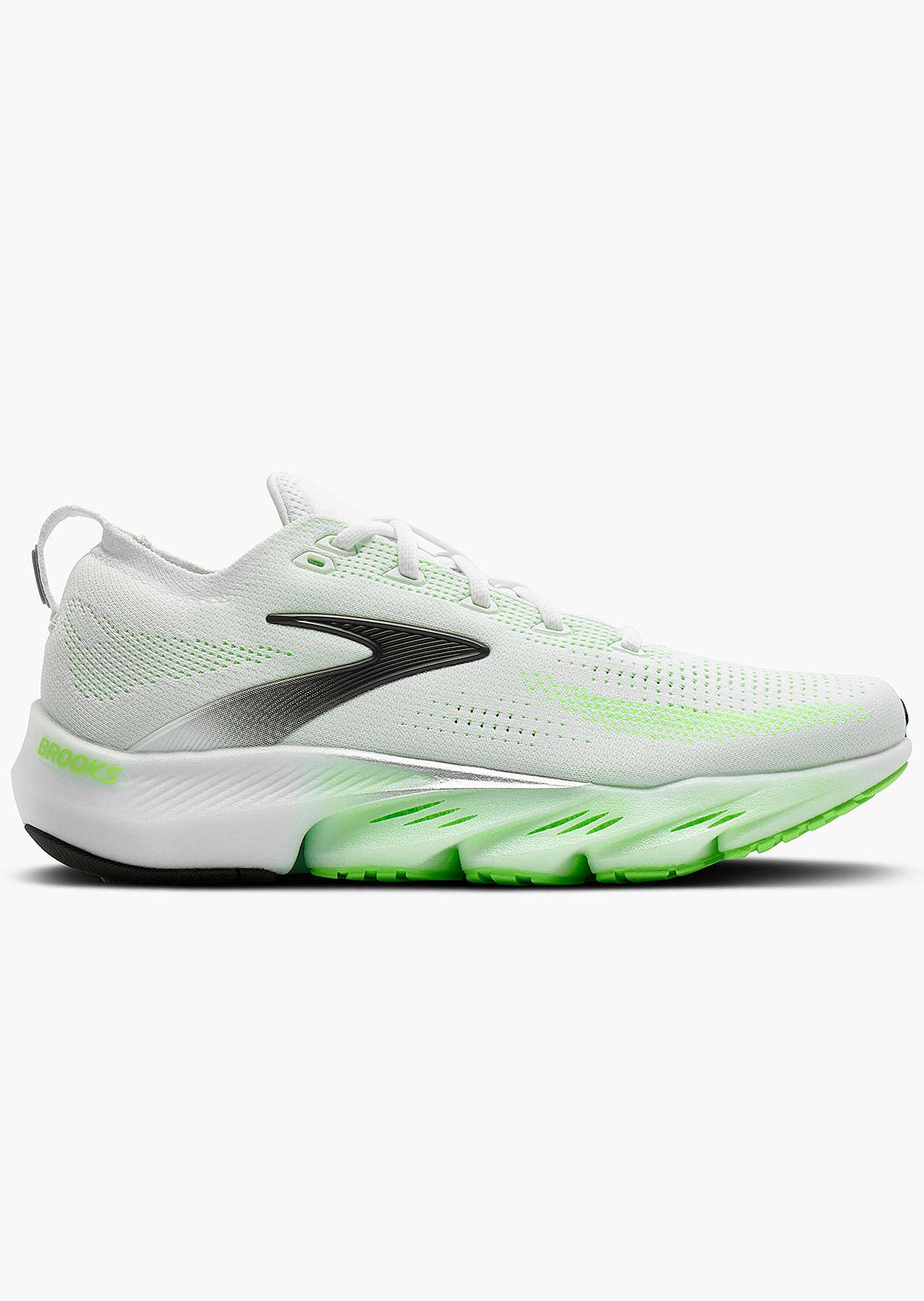 Brooks Men's Glycerin Flex Running Shoes White/Green Gecko/Phantom