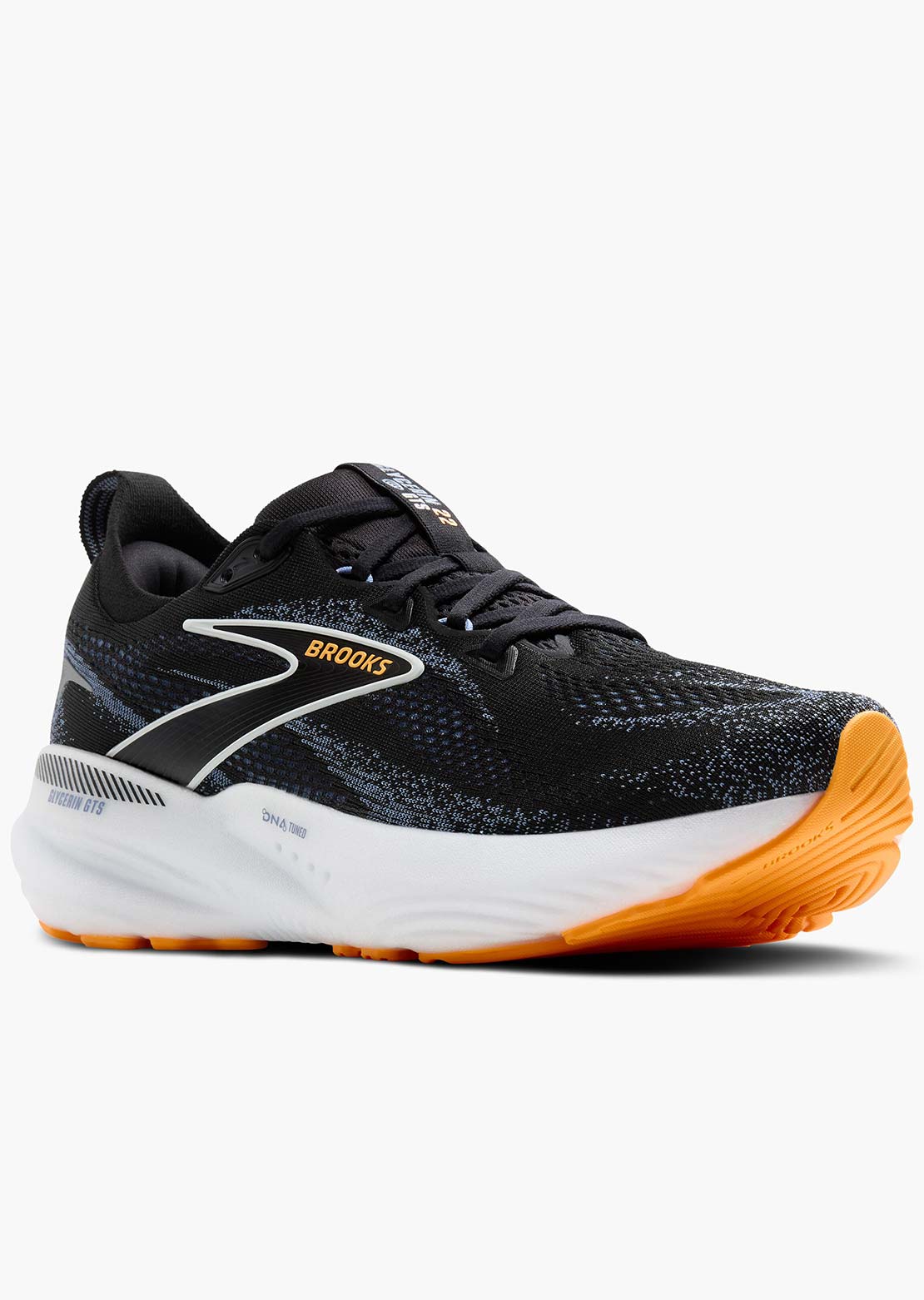 Brooks Men's Glycerin GTS 22 Running Shoes Black/Country Blue/Orange Pop