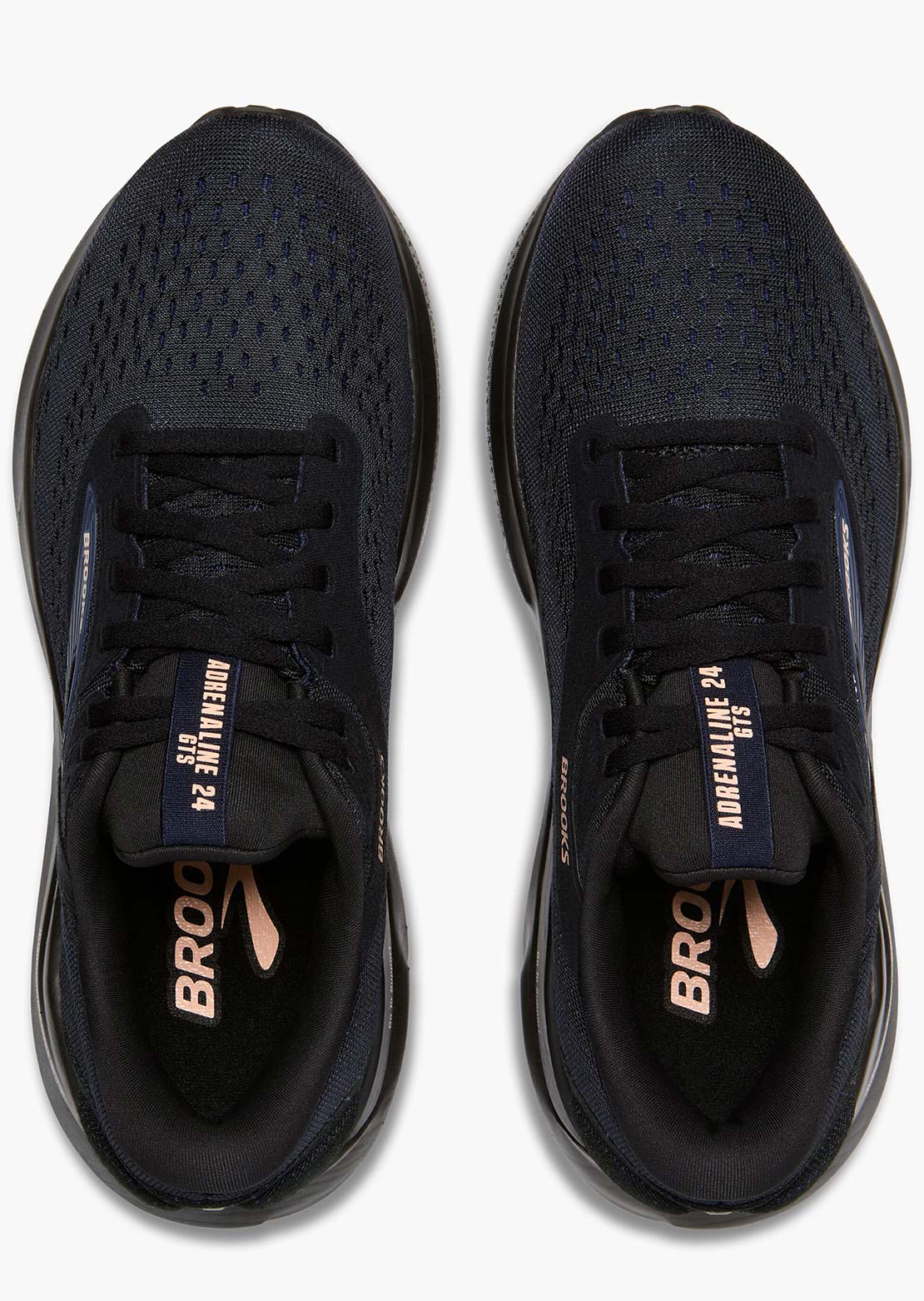 Brooks Women's Adrenaline GTS 24 Running Shoes Black/Peacoat/Peach