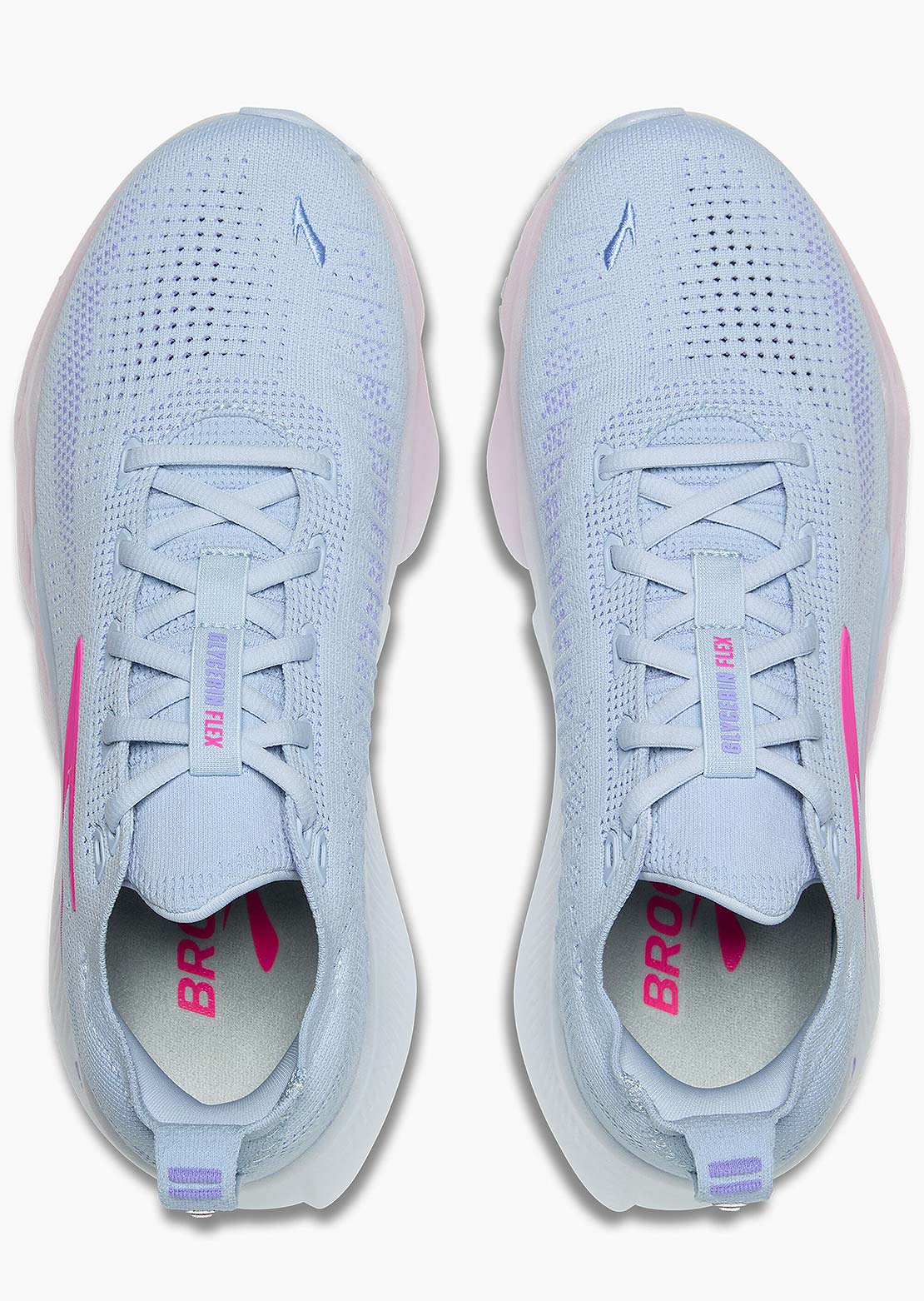 Brooks Women's Glycerin Flex Running Shoes Skyway/Cyber Pink/Blazing Bell