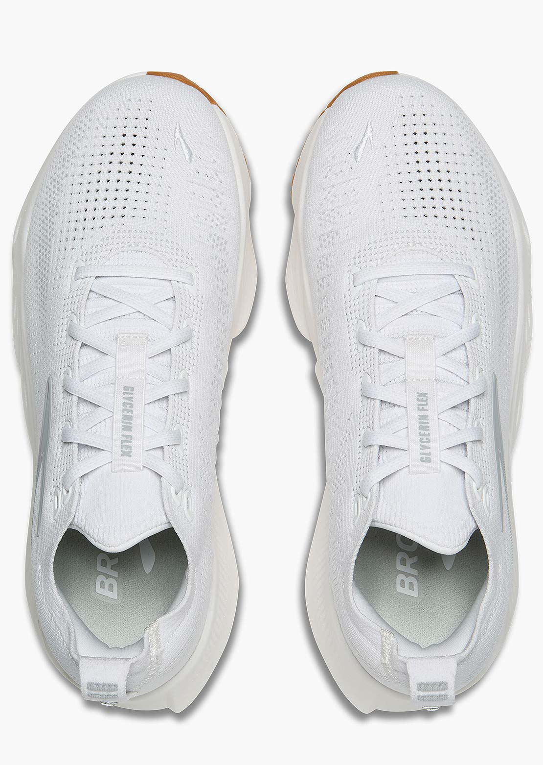 Brooks Women's Glycerin Flex Running Shoes White/Black/Gum
