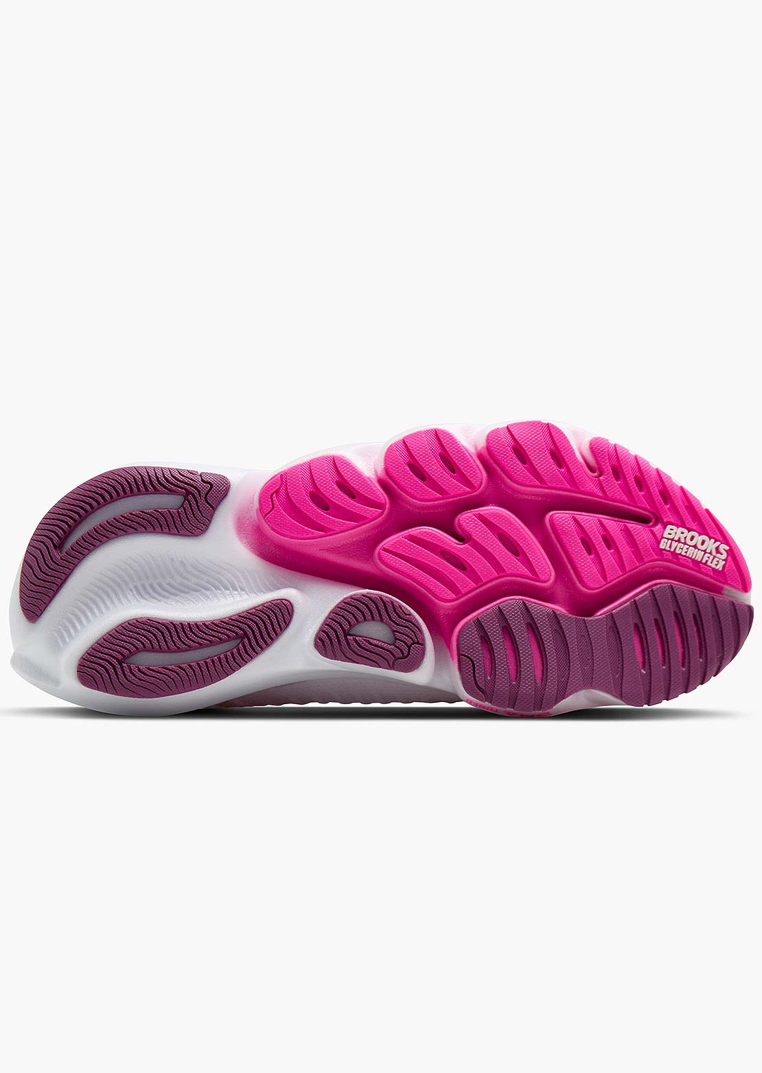 Brooks Women's Glycerin Flex Running Shoes White/Cybe Pink/Argyle