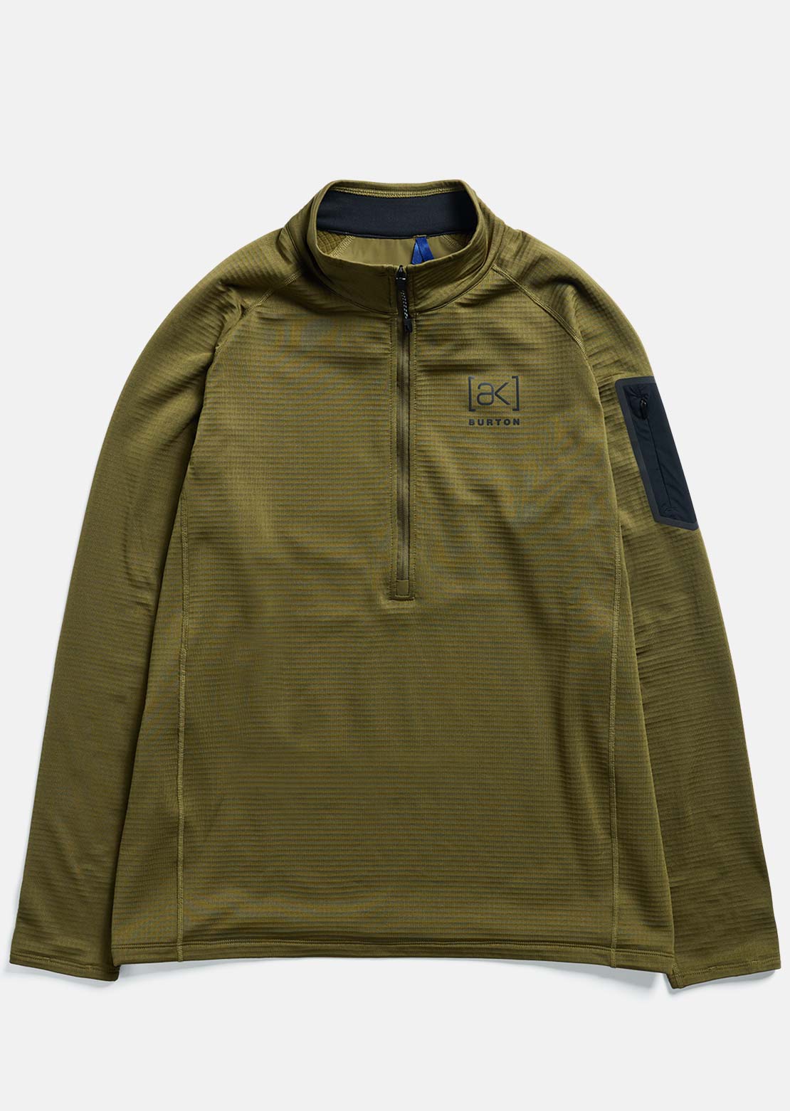 Burton [ak] Men's Helium Grid Fleece Half-Zip Sweater Dried Moss