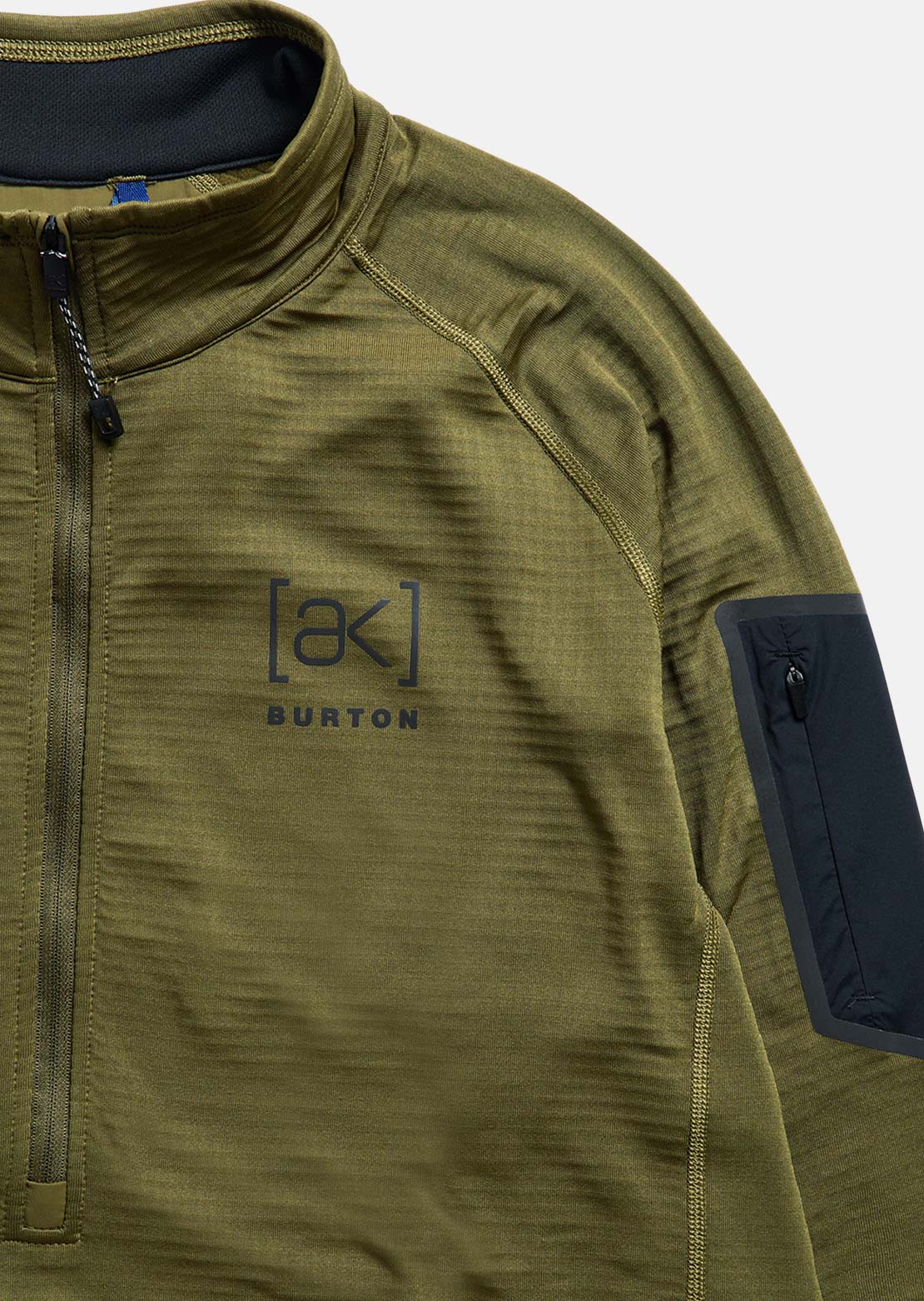 Burton [ak] Men's Helium Grid Fleece Half-Zip Sweater Dried Moss
