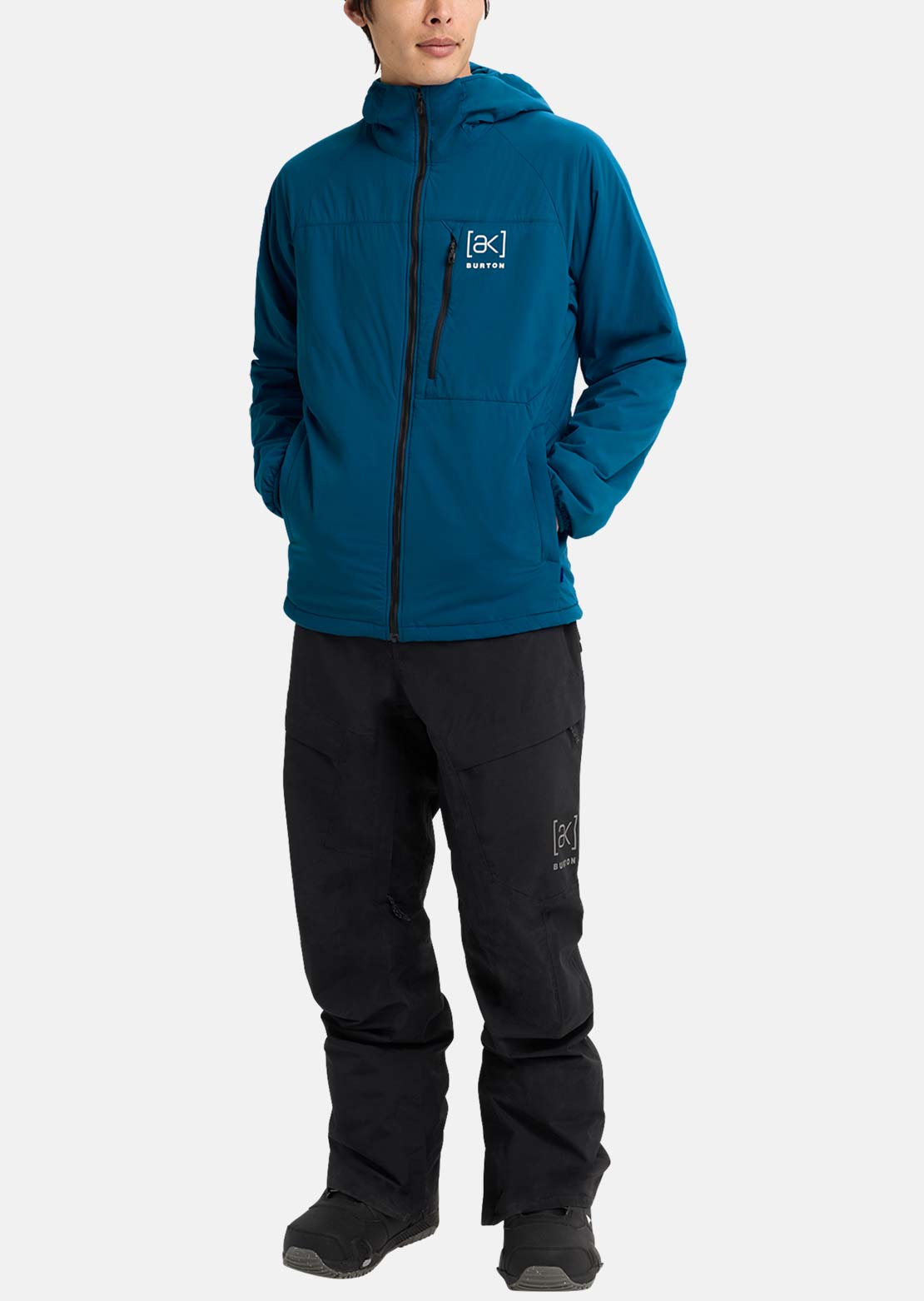 Burton AK Men's Helium Hooded Stretch Insulated Jacket Blue Teal