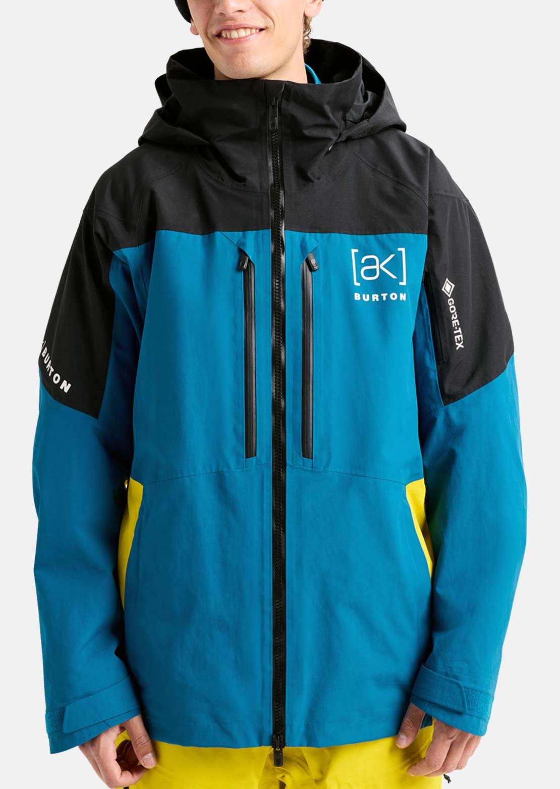 Burton AK Men's Swash GORE-TEX Jacket True Black/Blue Teal/Atomic Yellow