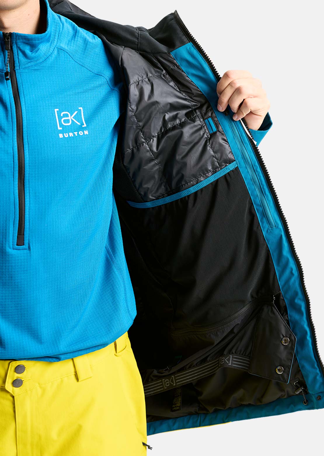 Burton AK Men's Swash GORE-TEX Jacket True Black/Blue Teal/Atomic Yellow