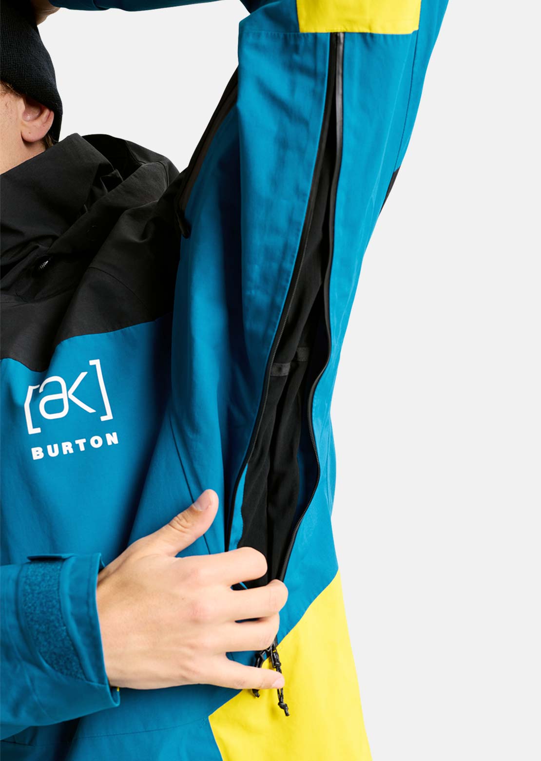 Burton AK Men's Swash GORE-TEX Jacket True Black/Blue Teal/Atomic Yellow