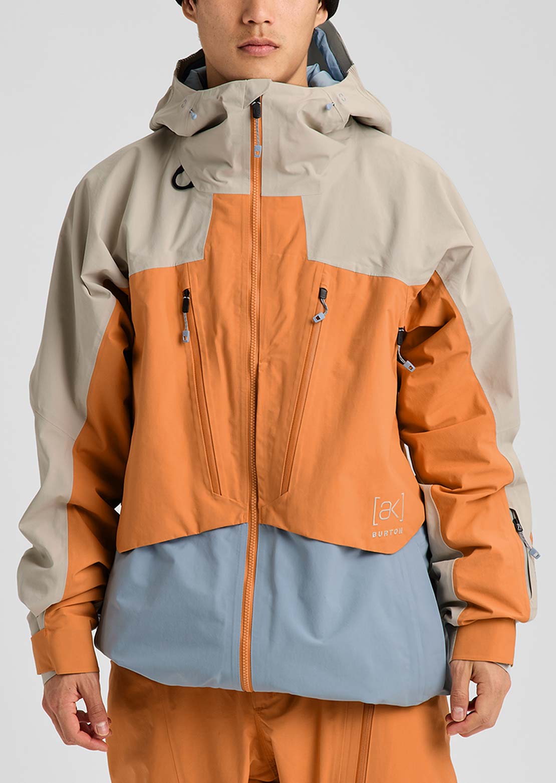 Burton [ak] Men's Swash Synthetic Insulated GORE-TEX 2L Jacket Chinchilla Gray/Goldfish Orange/Airstream Blue