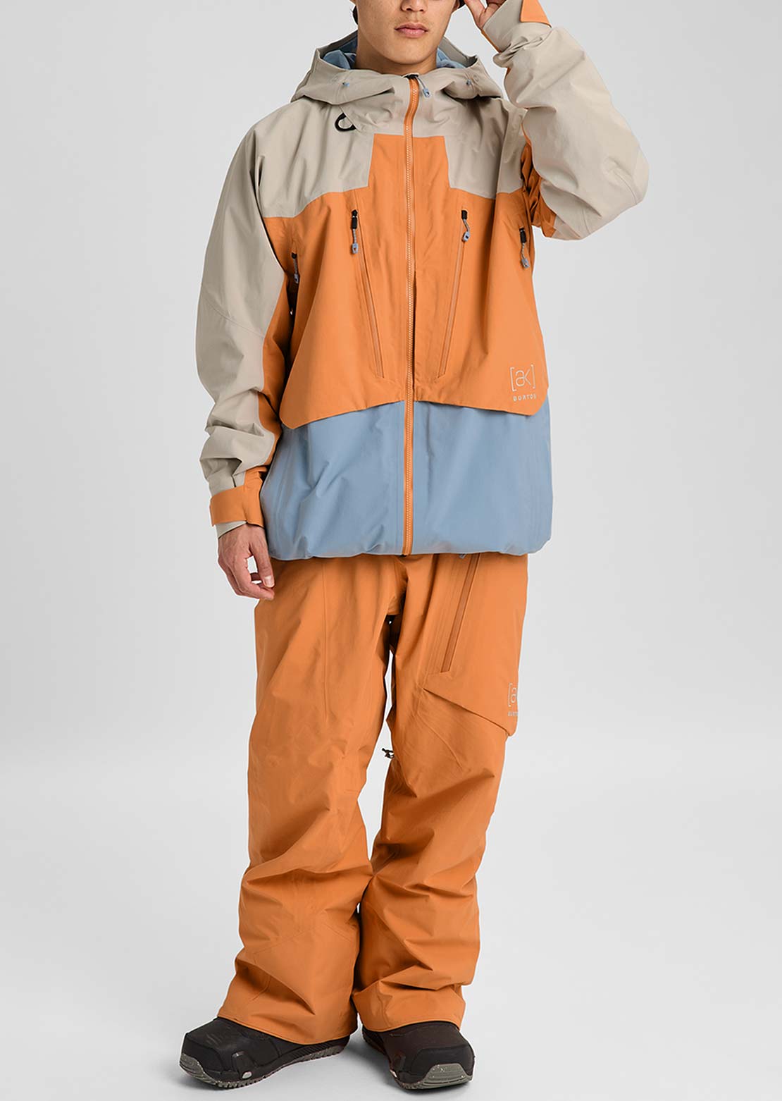 Burton [ak] Men's Swash Synthetic Insulated GORE-TEX 2L Jacket Chinchilla Gray/Goldfish Orange/Airstream Blue