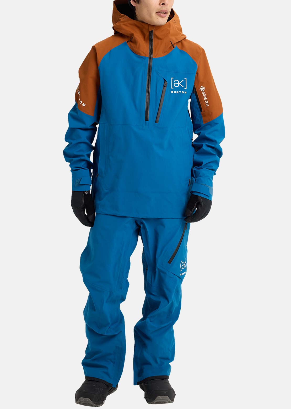 Burton AK Men's Velocity GORE-TEX Anorak Jacket Blue Teal/Chestnut Brown