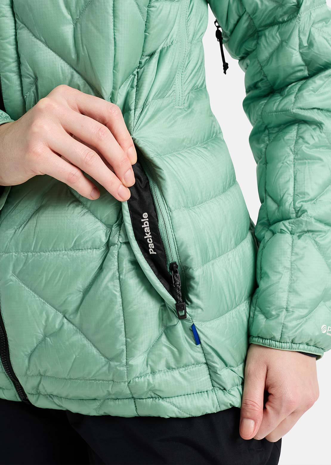 Burton AK Women's Baker Down Hooded Jacket Soft Sage