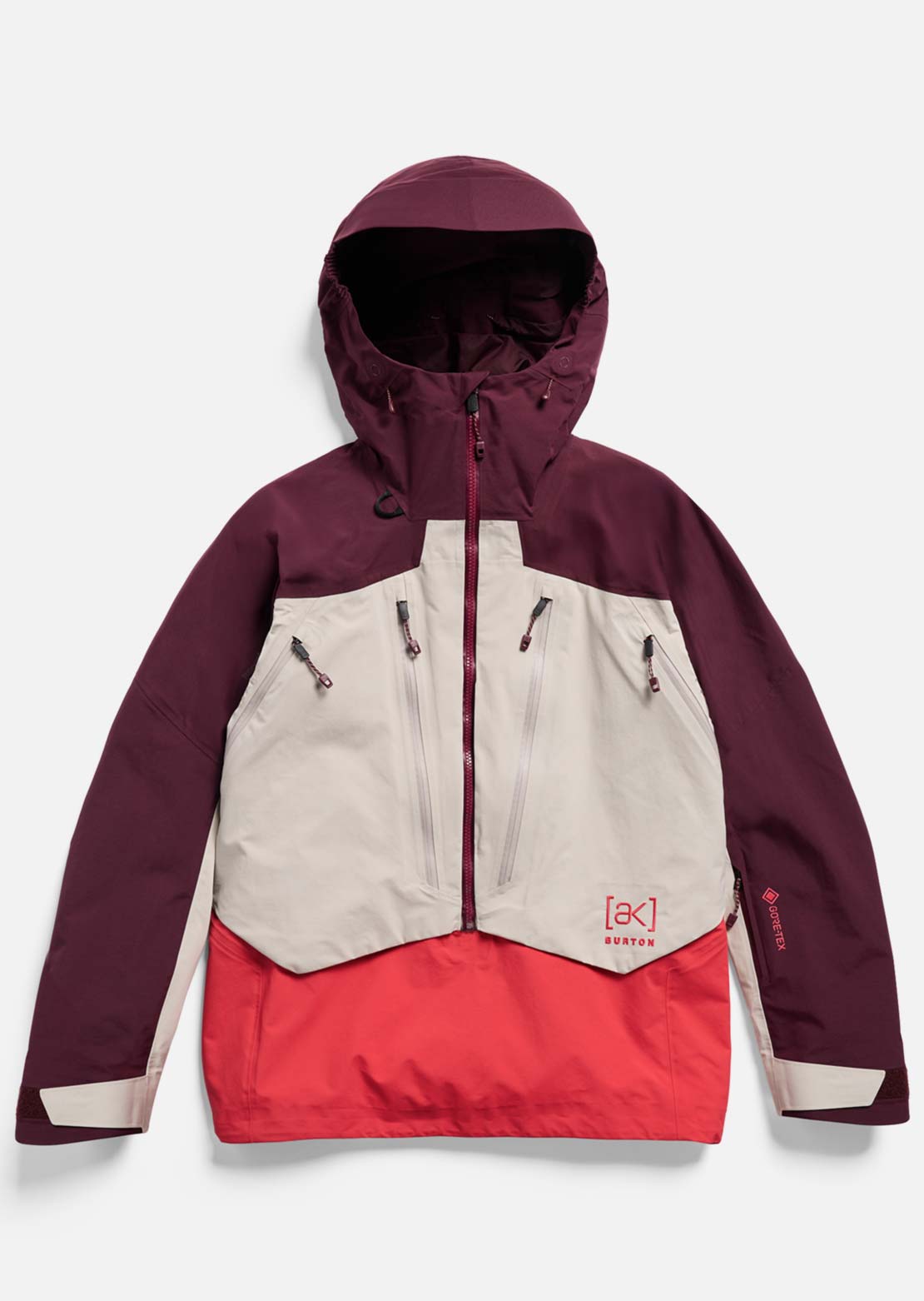 Burton [ak] Women's Cyclic GORE-TEX 2L Anorak Jacket Rum Raisin/Chinchilla Gray/Hot Tamale