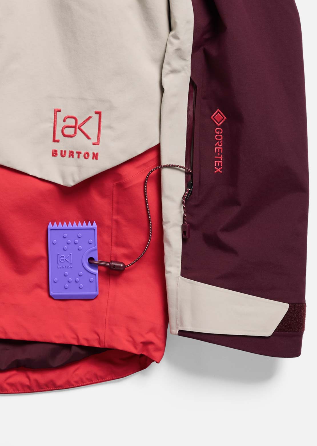 Burton [ak] Women's Cyclic GORE-TEX 2L Anorak Jacket Rum Raisin/Chinchilla Gray/Hot Tamale