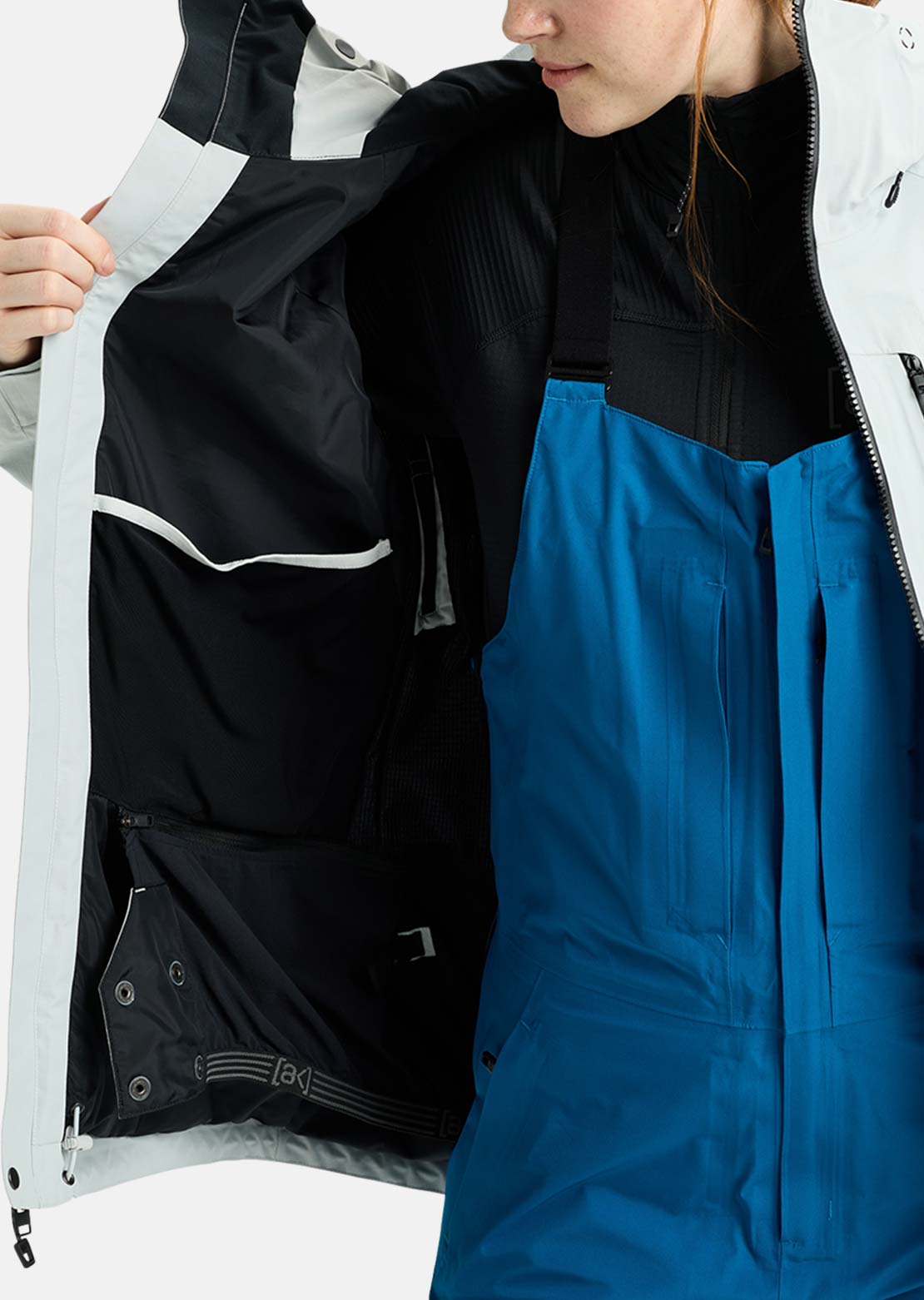 Burton AK Women's Upshift GORE-TEX 2L Jacket Gray Cloud