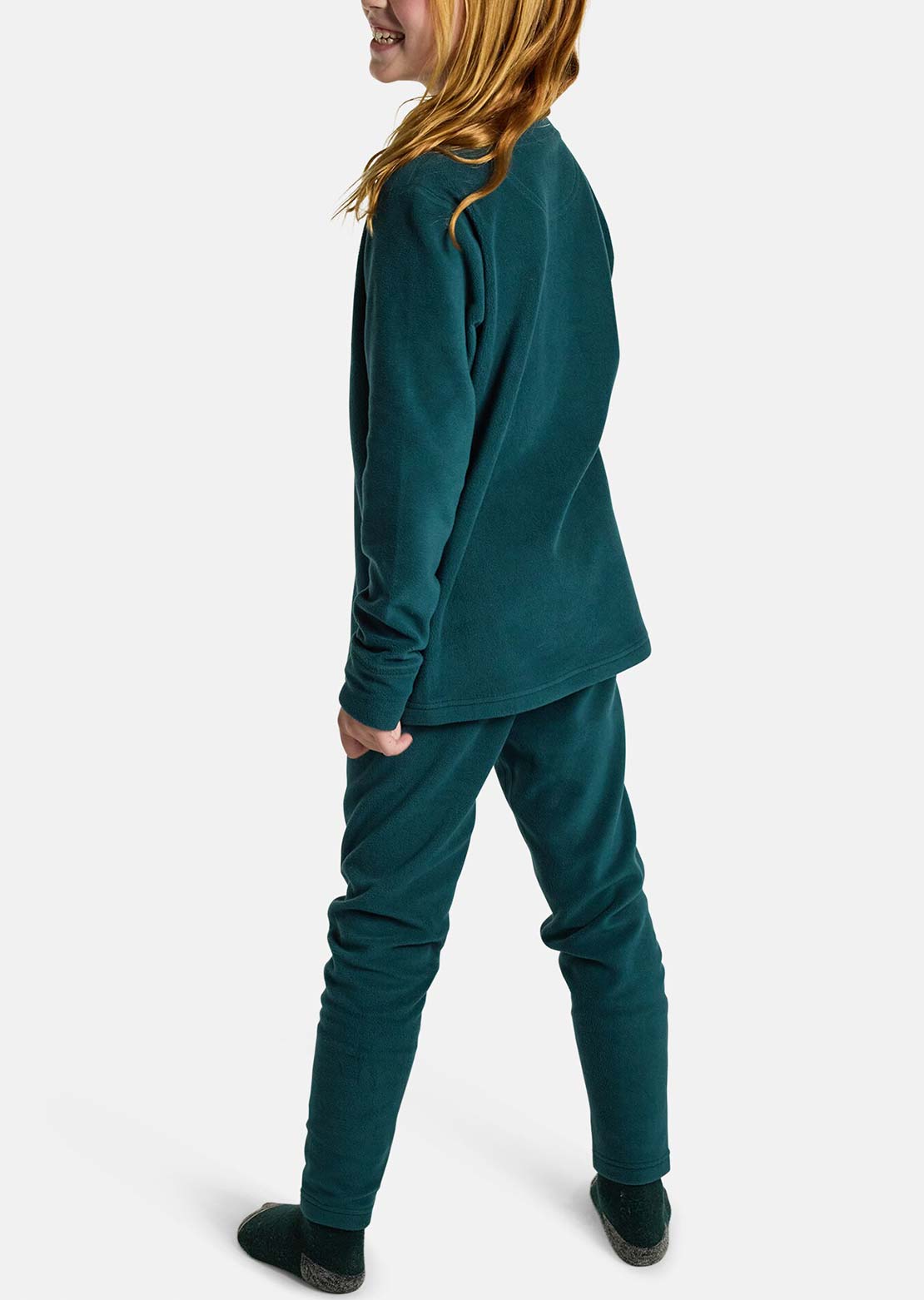 Burton Junior Fleece Base Layer Set Deep Emerald