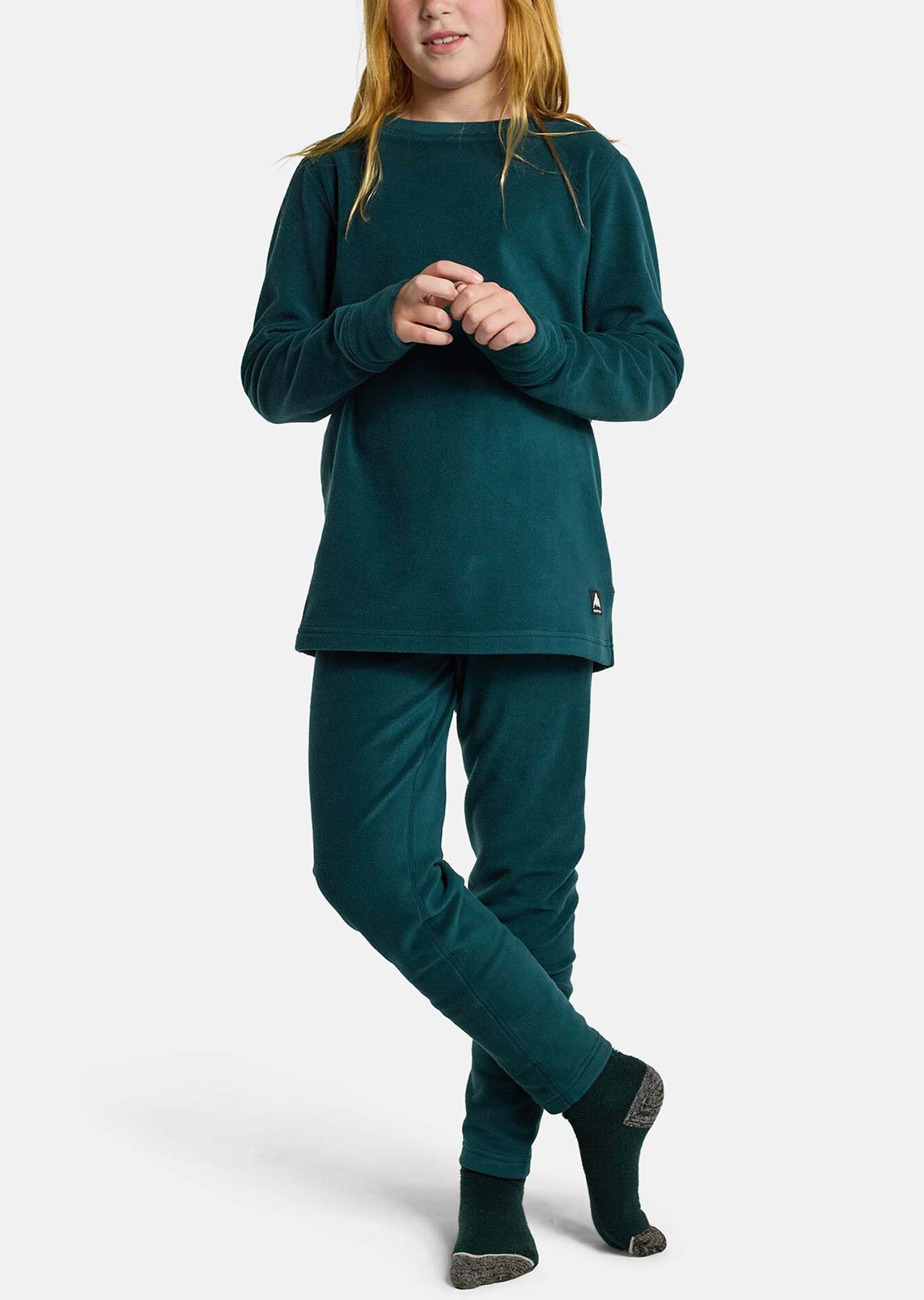 Burton Junior Fleece Base Layer Set Deep Emerald