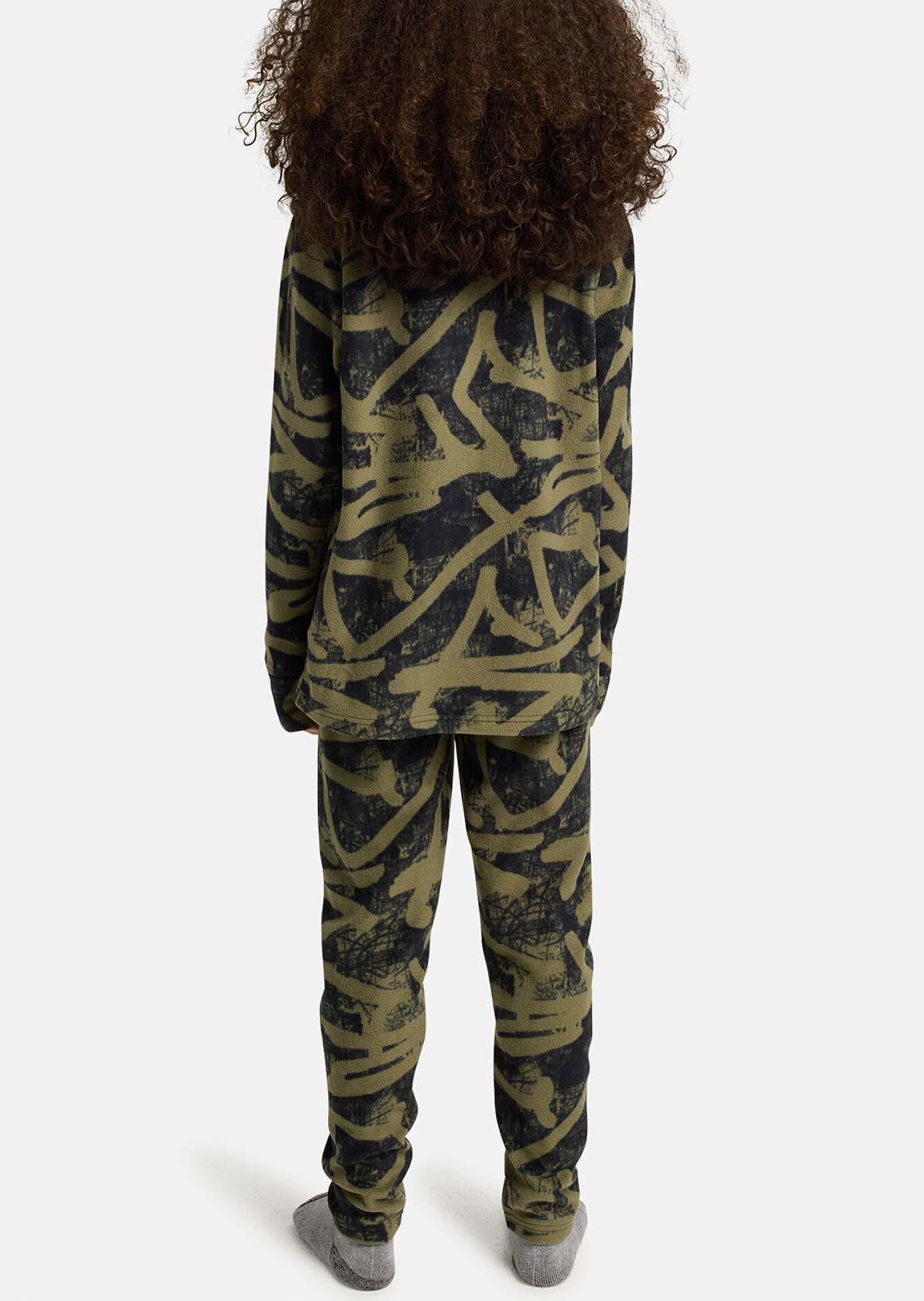 Burton Junior Fleece Base Layer Set Forest City Streets