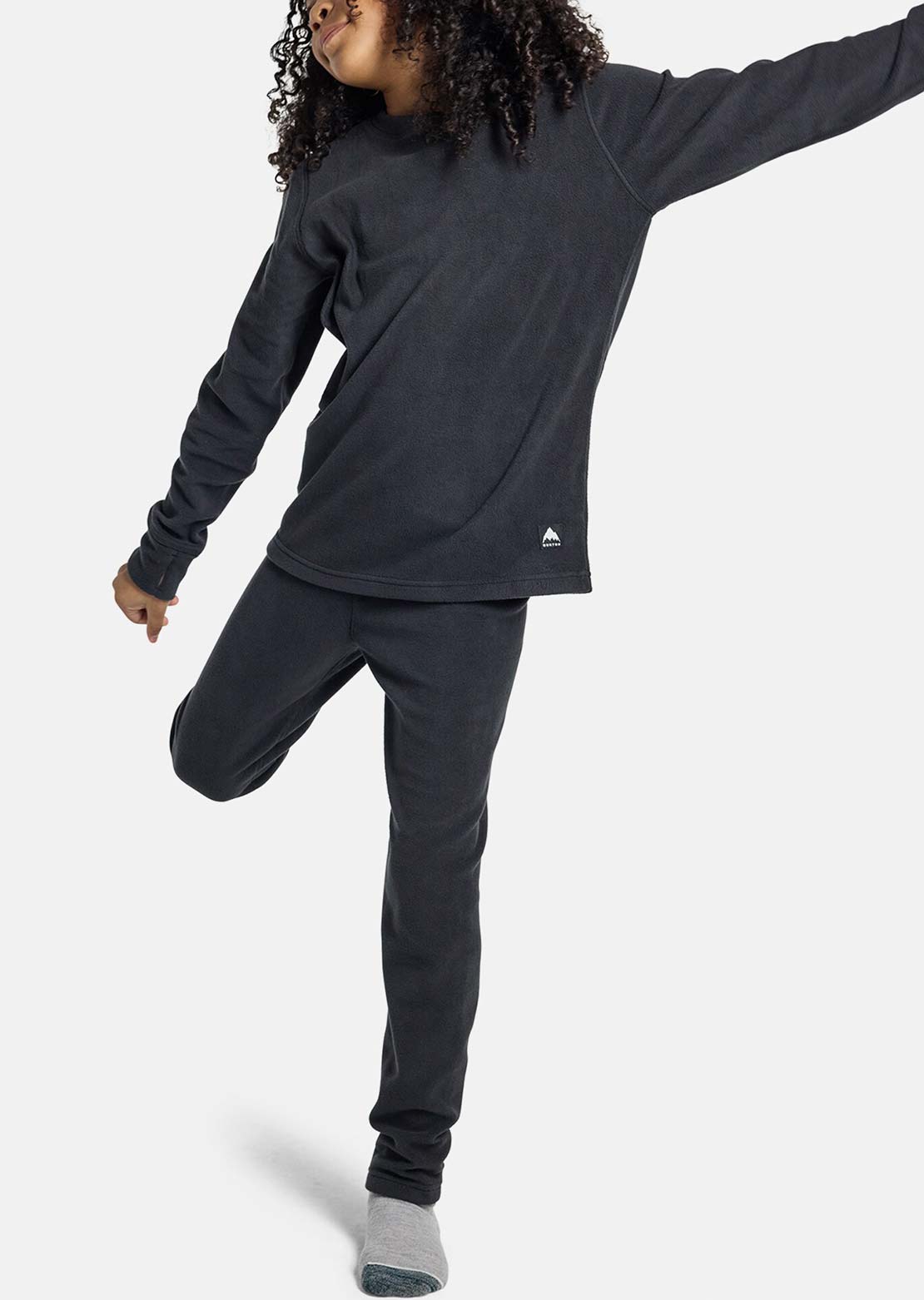 Burton Junior Fleece Base Layer Set True Black
