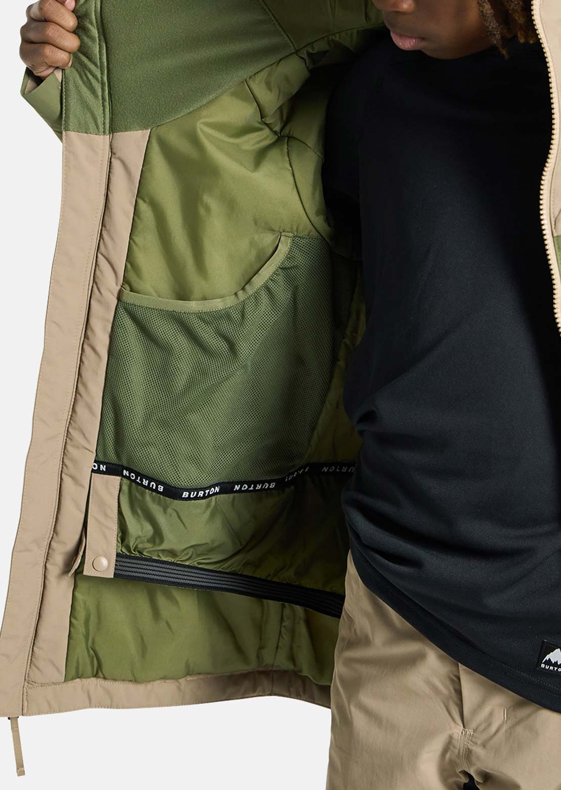 Burton Junior Hillslope 2L Jacket Summit Taupe/Forest Moss