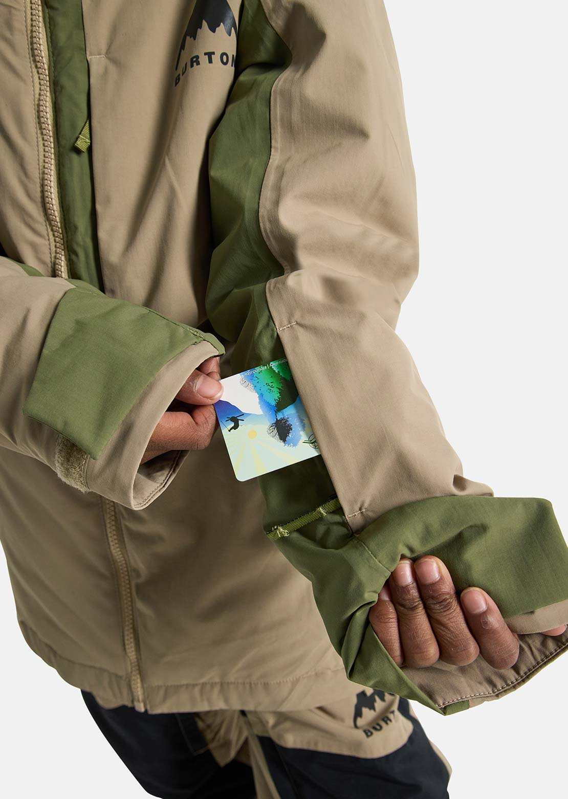 Burton Junior Hillslope 2L Jacket Summit Taupe/Forest Moss