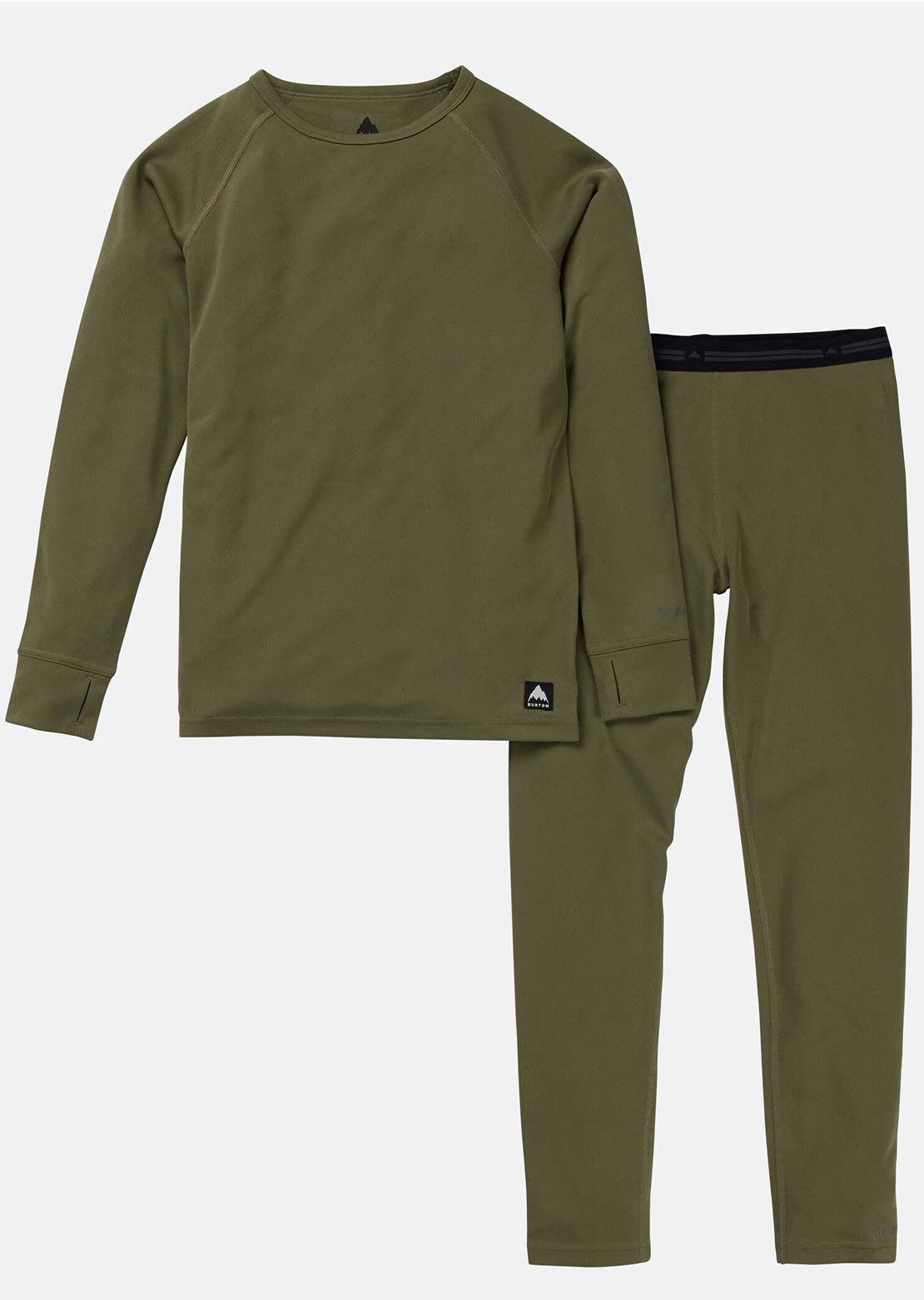 Burton Junior Lightweight Base Layer Set Forest Moss