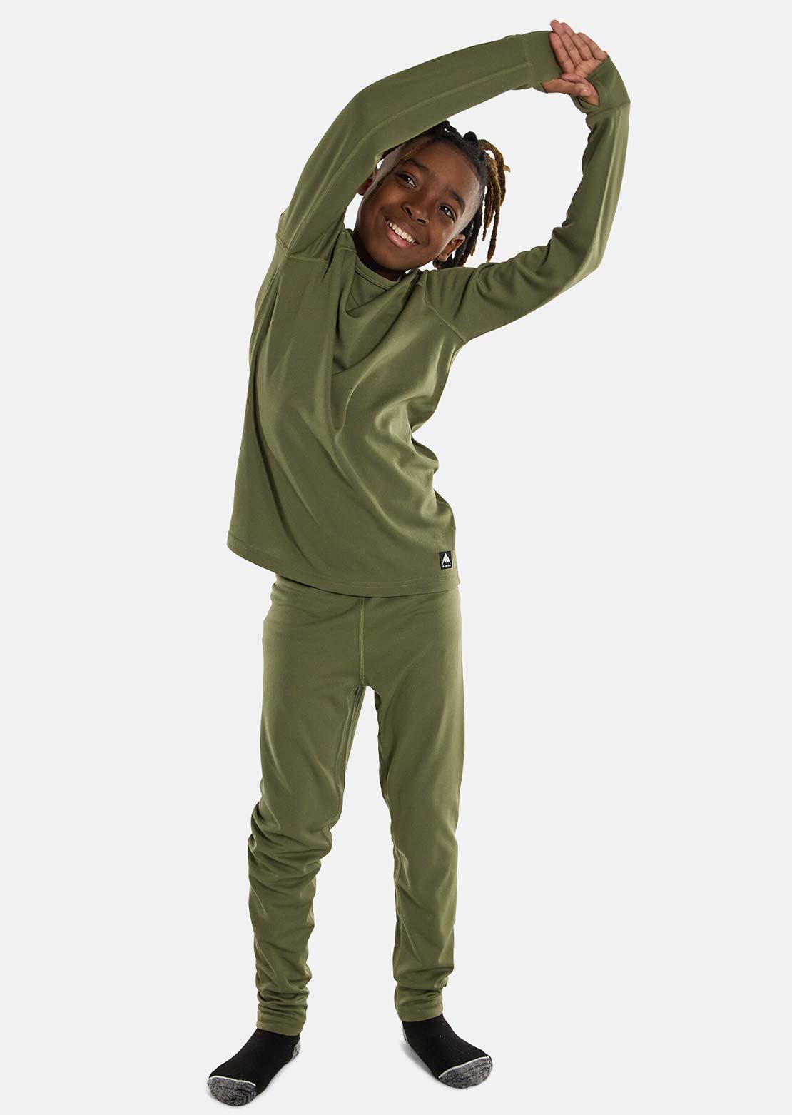 Burton Junior Lightweight Base Layer Set Forest Moss