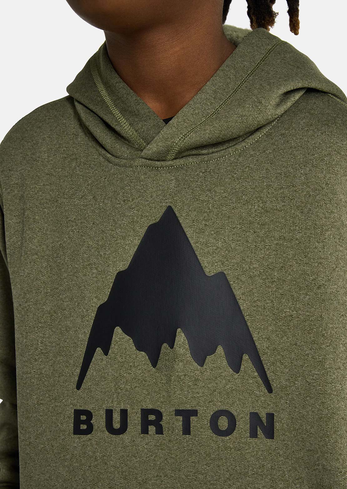 Burton Junior Oak Pullover Hood Forest MOss Heather