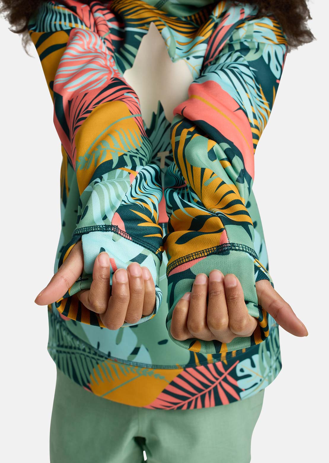 Burton Junior Oak Pullover Hood Oversized Tropical