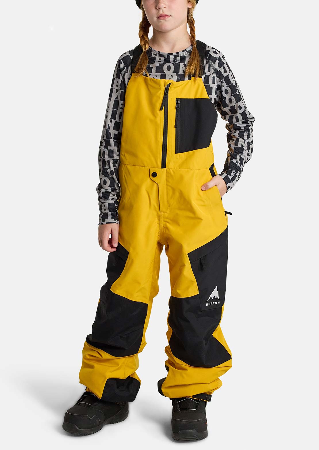 Burton Junior Powline GORE-TEX Bib Pants Goldenrod/True Black