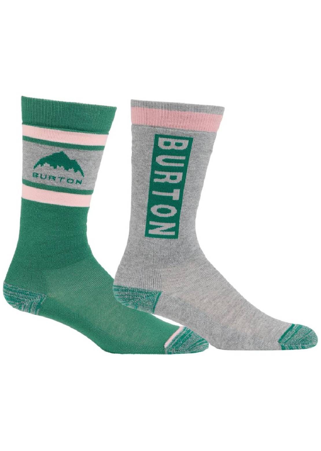 Burton Junior Weekend Midweight Socks 2-Pack Soft Sage