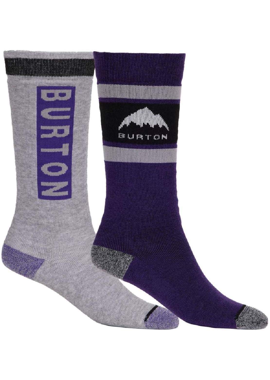 Burton Junior Weekend Midweight Socks 2-Pack Imperial Purple