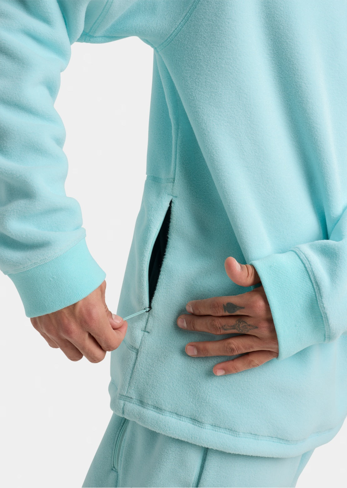 Burton Men's Cinder Crewneck Fleece Light Teal
