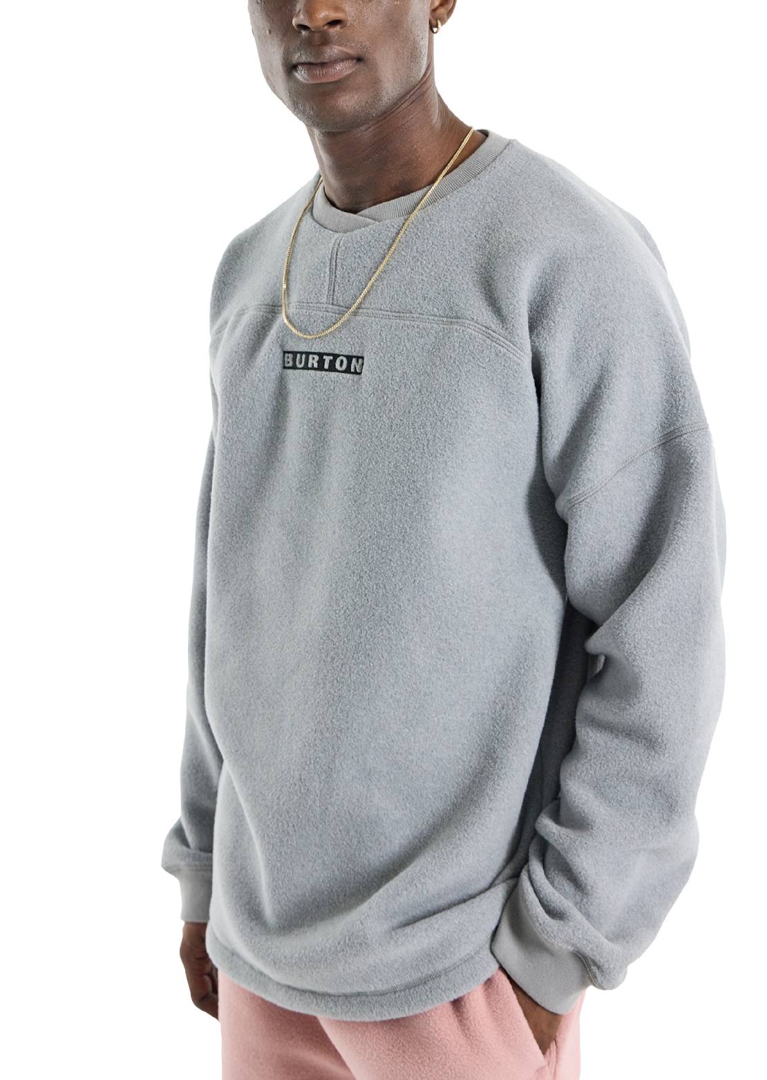 Burton Men's Cinder Crewneck Fleece Gray Heather