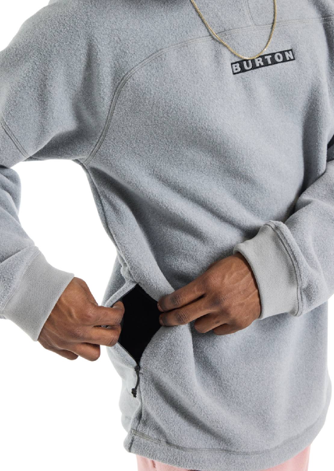 Burton Men's Cinder Crewneck Fleece Gray Heather