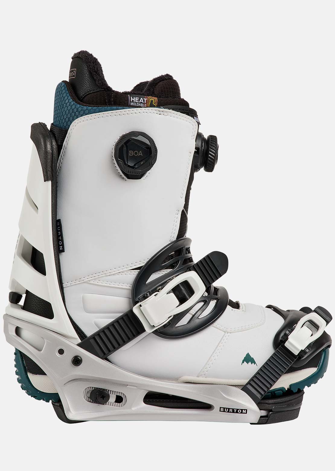 Burton Men's Mission Re:Flex Snowboard Bindings White/Silver
