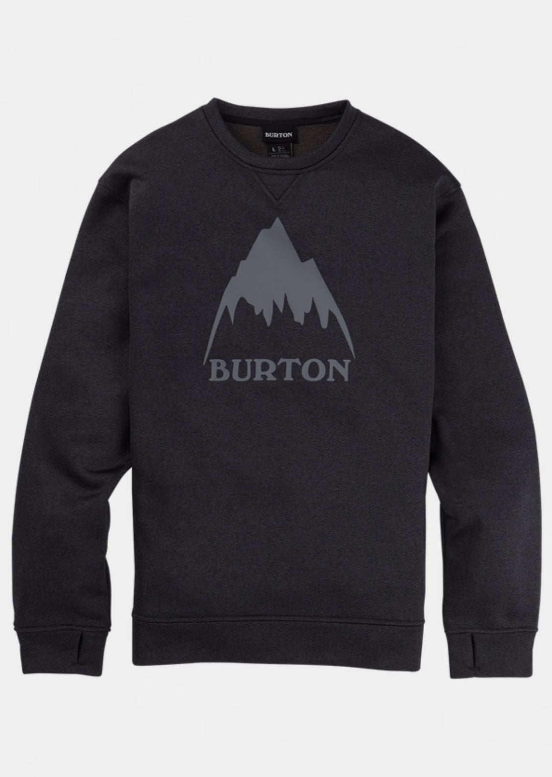 Burton Men's Oak Pullover Crew True Black Heather