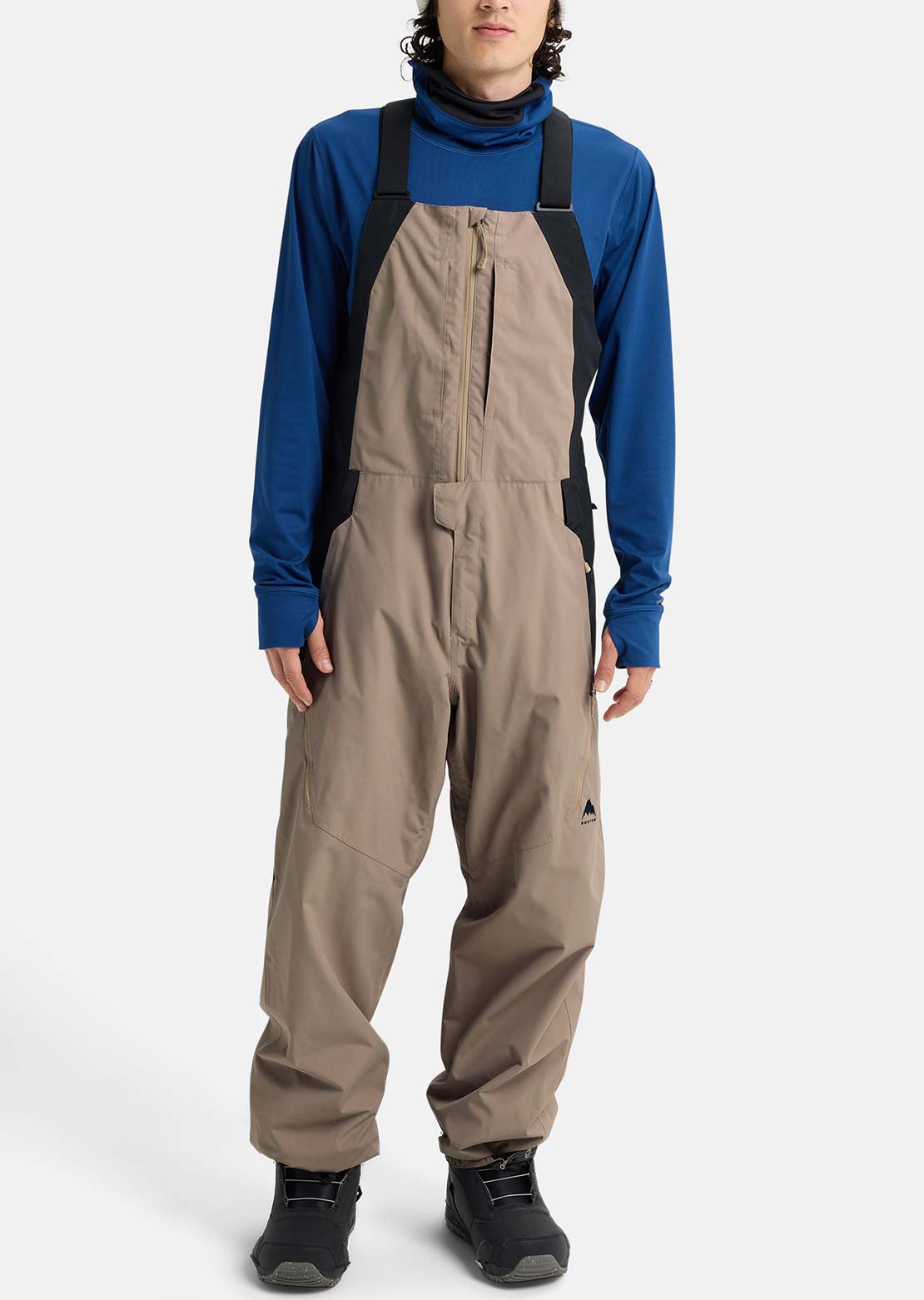 Burton Men's Reserve 2L Relaxed Bib Pants Summit Taupe/True Black