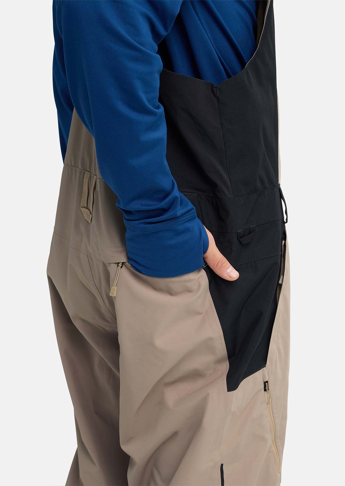 Burton Men's Reserve 2L Relaxed Bib Pants Summit Taupe/True Black