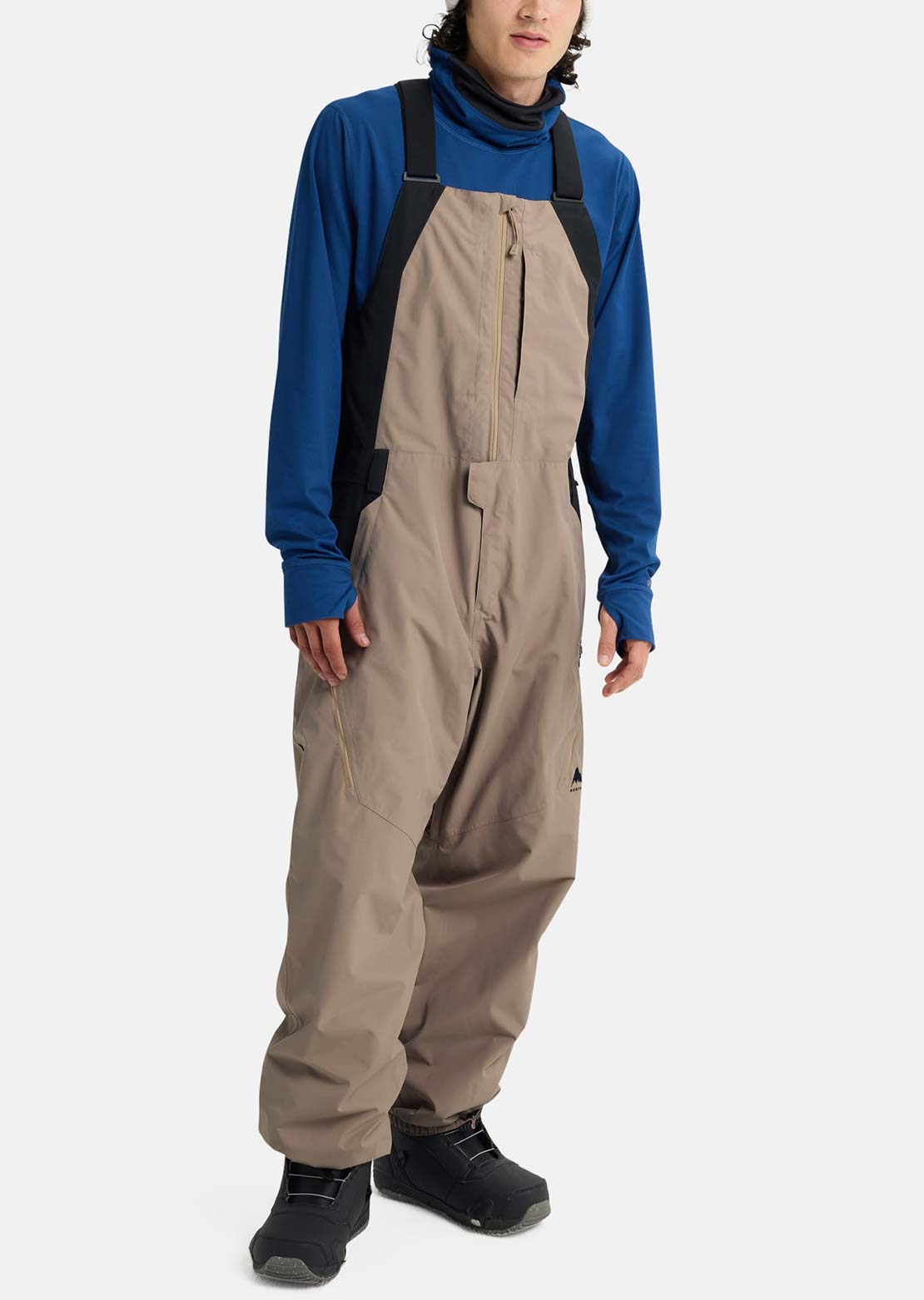 Burton Men's Reserve 2L Relaxed Bib Pants Summit Taupe/True Black