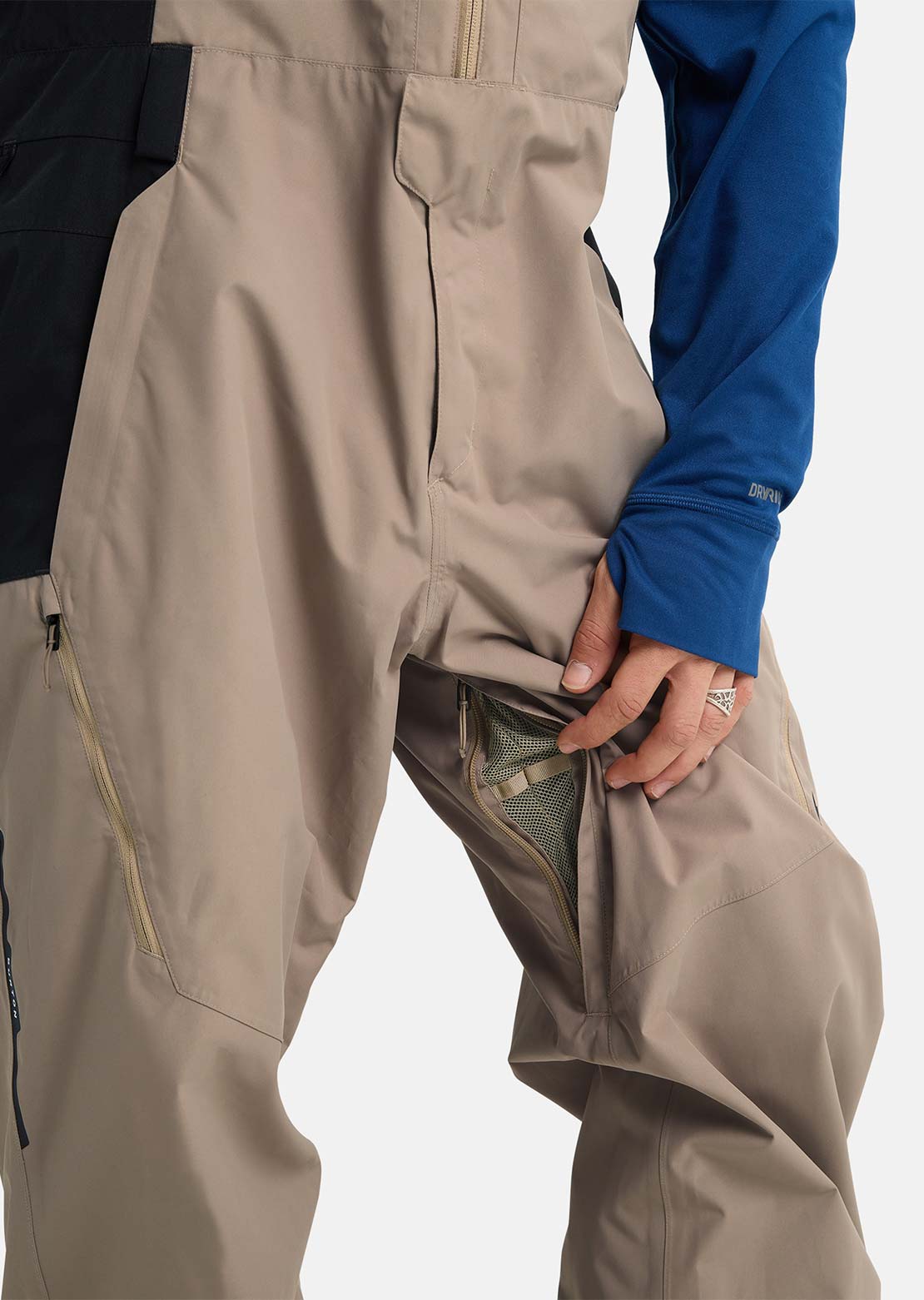 Burton Men's Reserve 2L Relaxed Bib Pants Summit Taupe/True Black