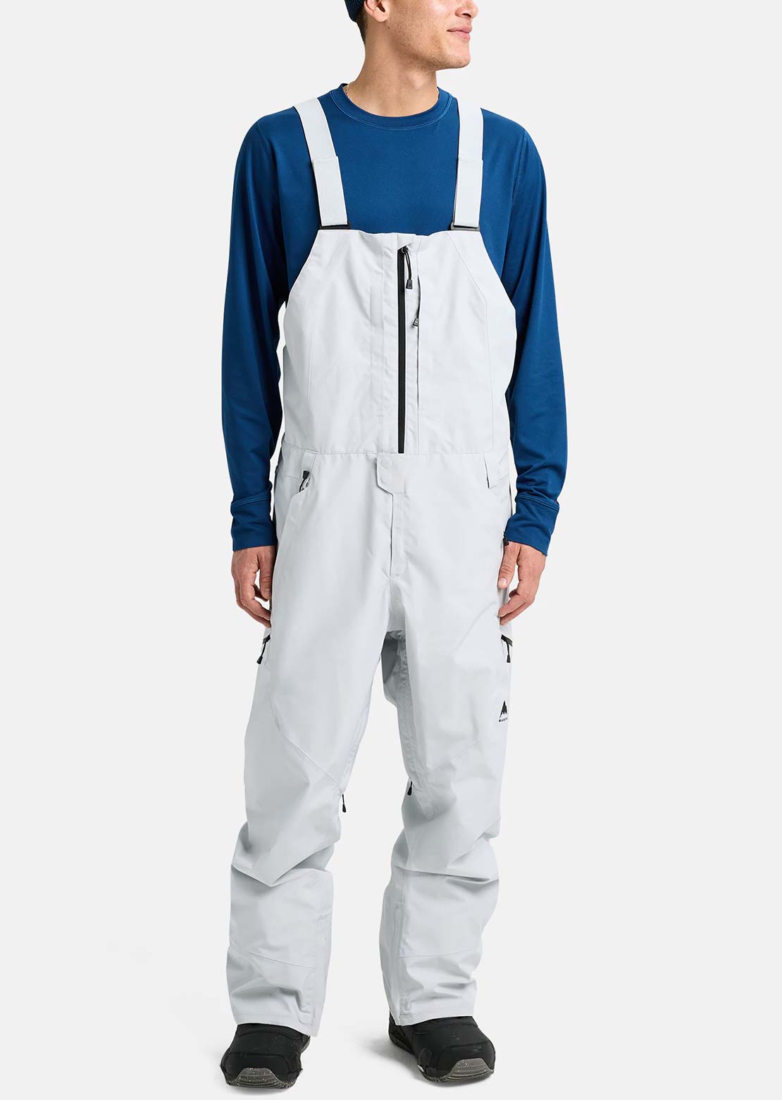 Burton Men's Reserve GORE-TEX 2L Bib Pants Gray Cloud