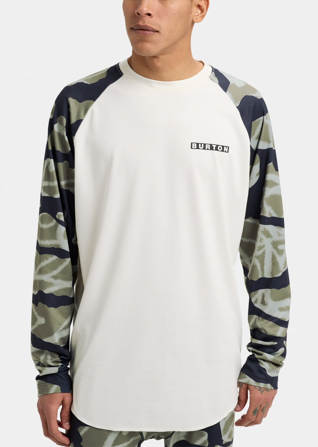 Burton Men's Roadie Base Layer Tech T-Shirt Stout White/Graffiti Camo