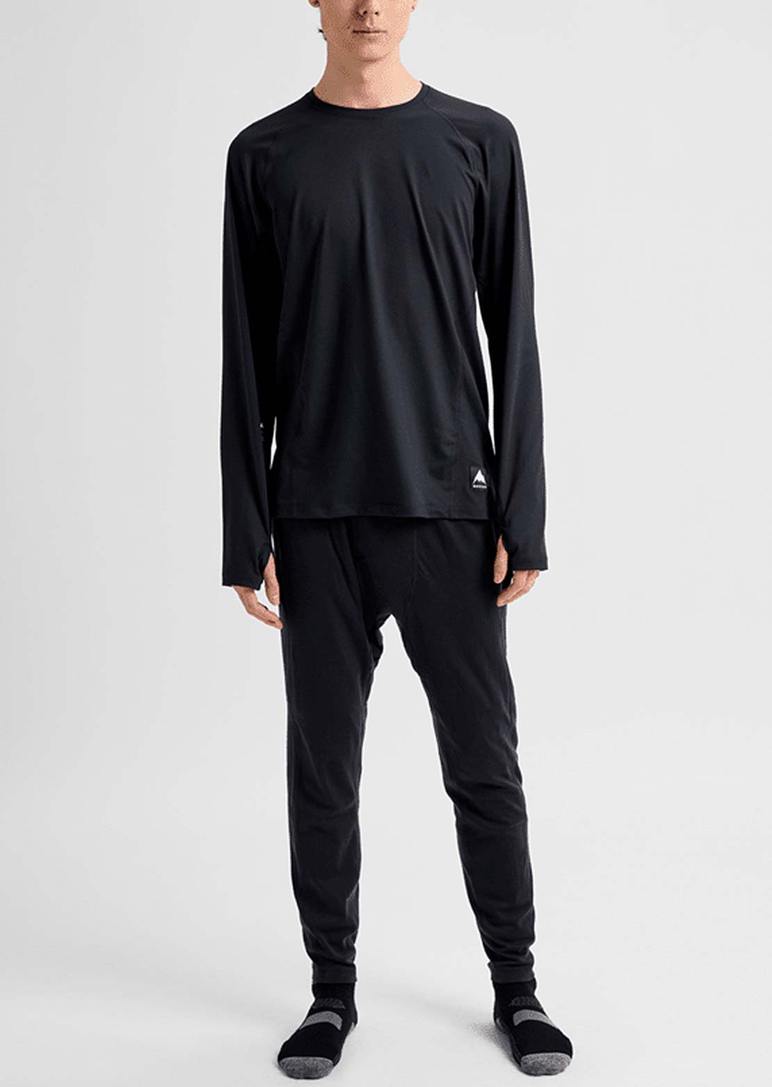 Burton Men's Synthetic Midweight Base Layer Crewneck Long Sleeve True Black